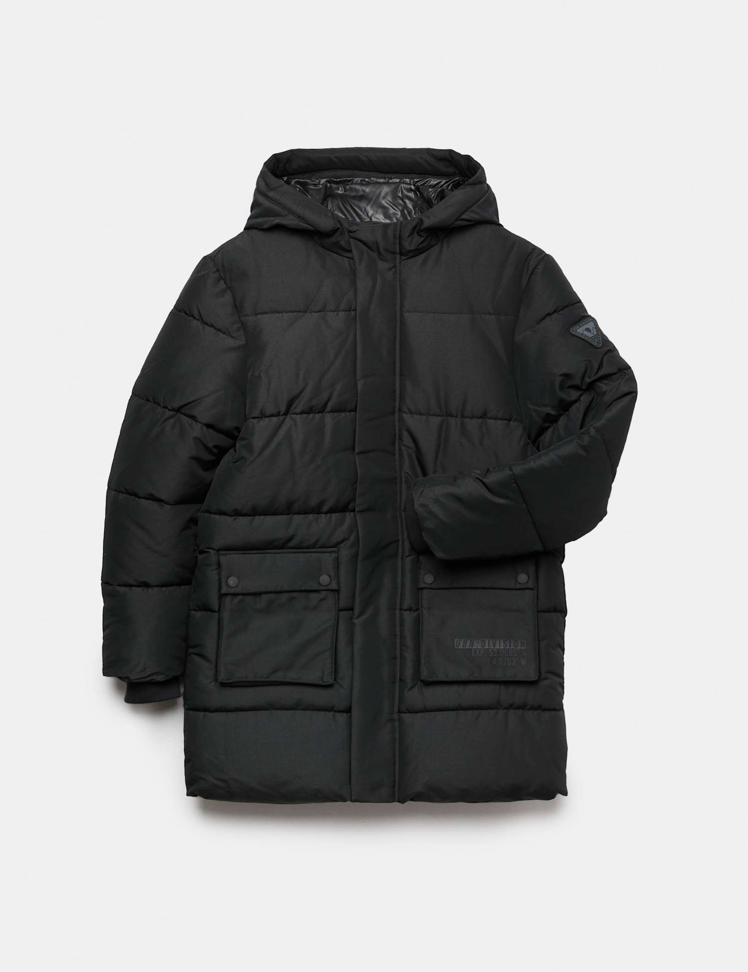 M&S Longline Padded Coat (6-16 Yrs) Black