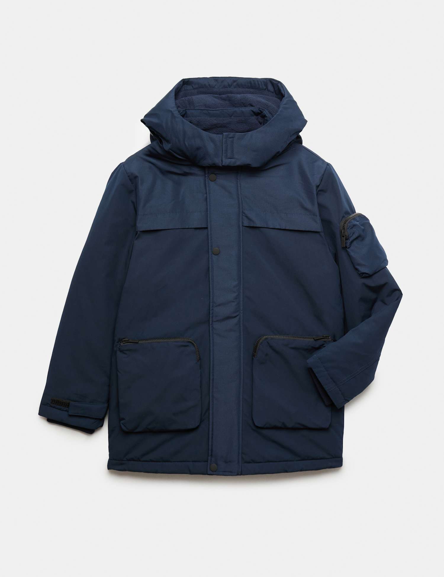 M&S Hooded Parka Coat (6-16 Yrs) Navy