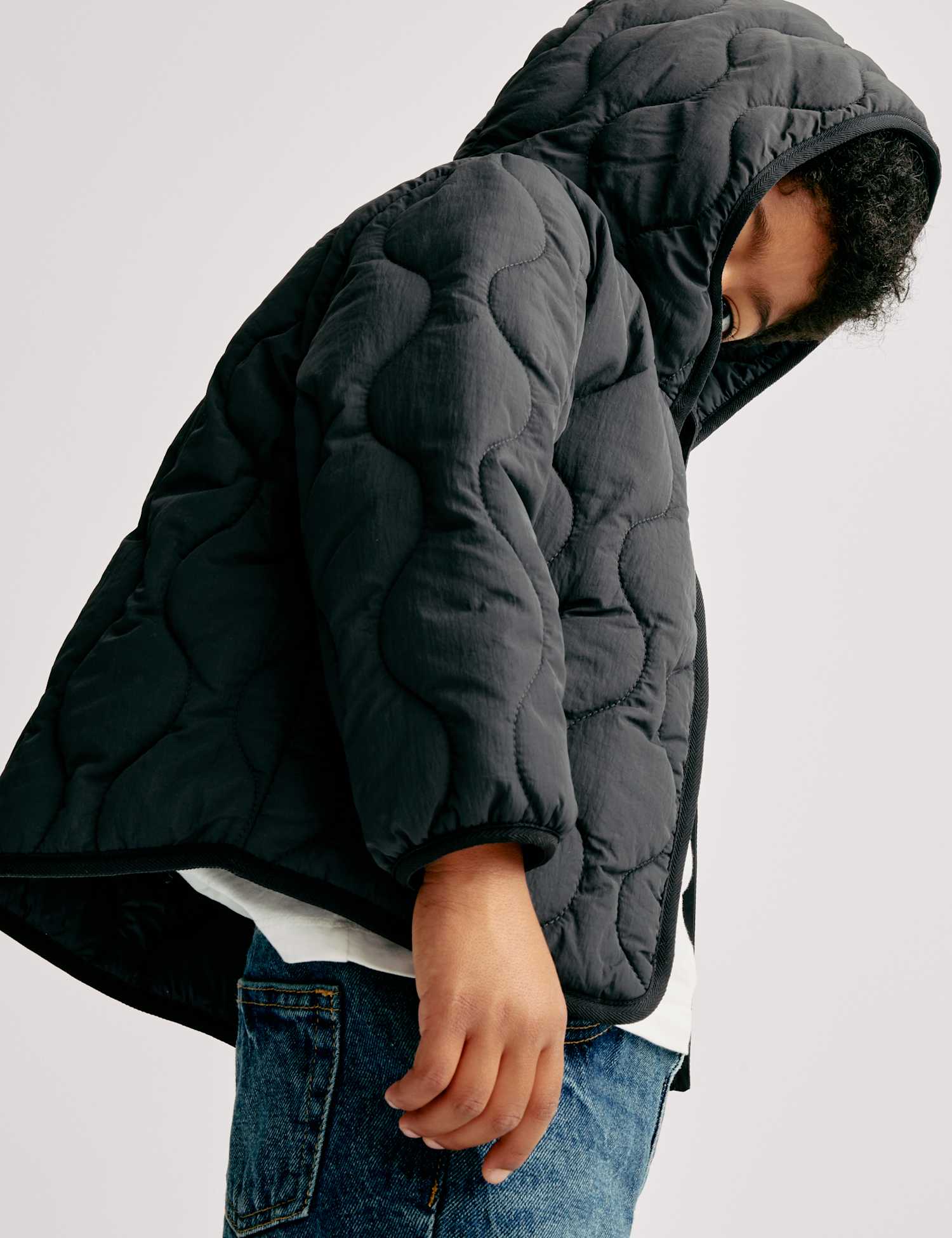 M&S Lightweight Quilted Padded Coat (2-8 Yrs) Carbon