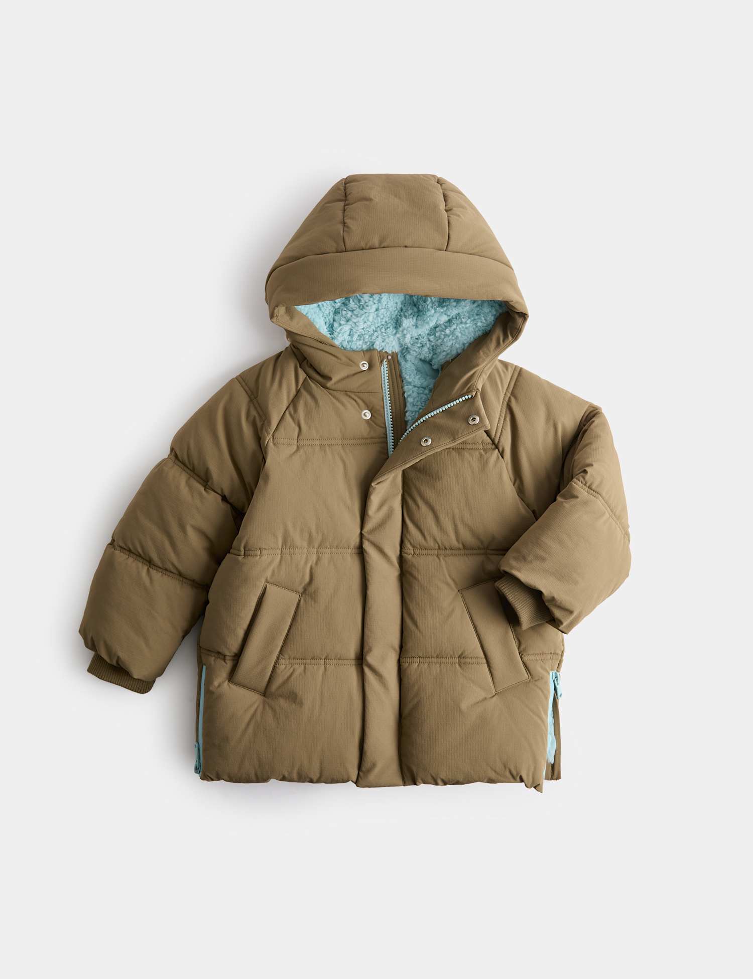 M&S Fleece Lined Padded Coat (2-8 Yrs) Khaki
