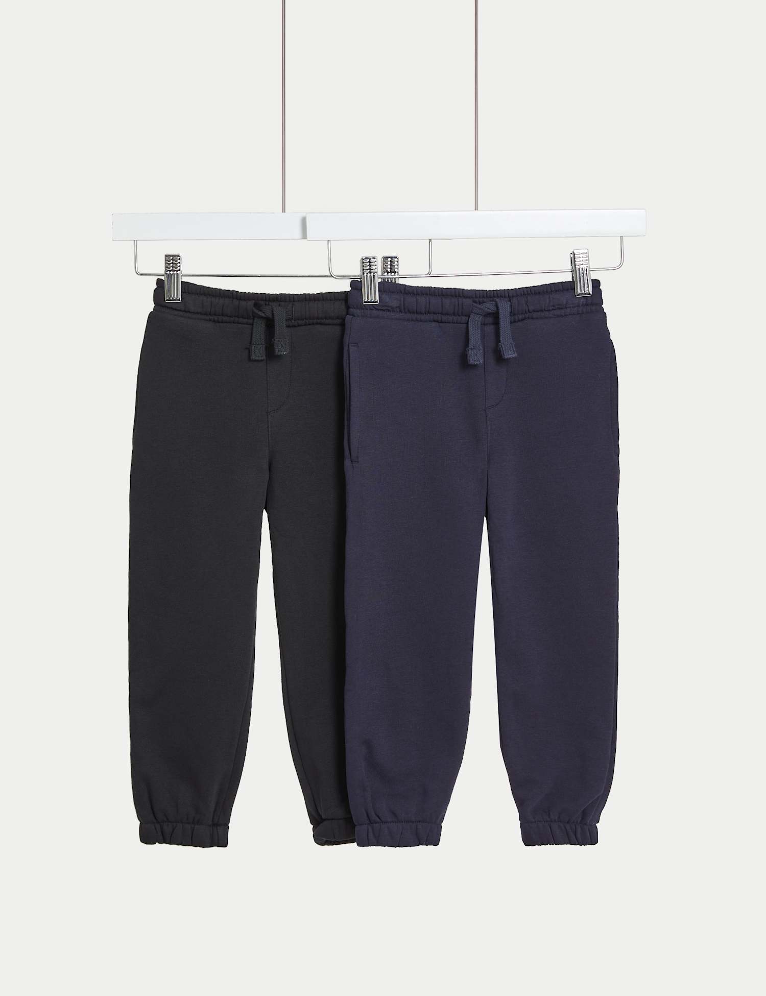 M&S 2 Pack Cotton Rich Joggers (2-8 Yrs) Multi