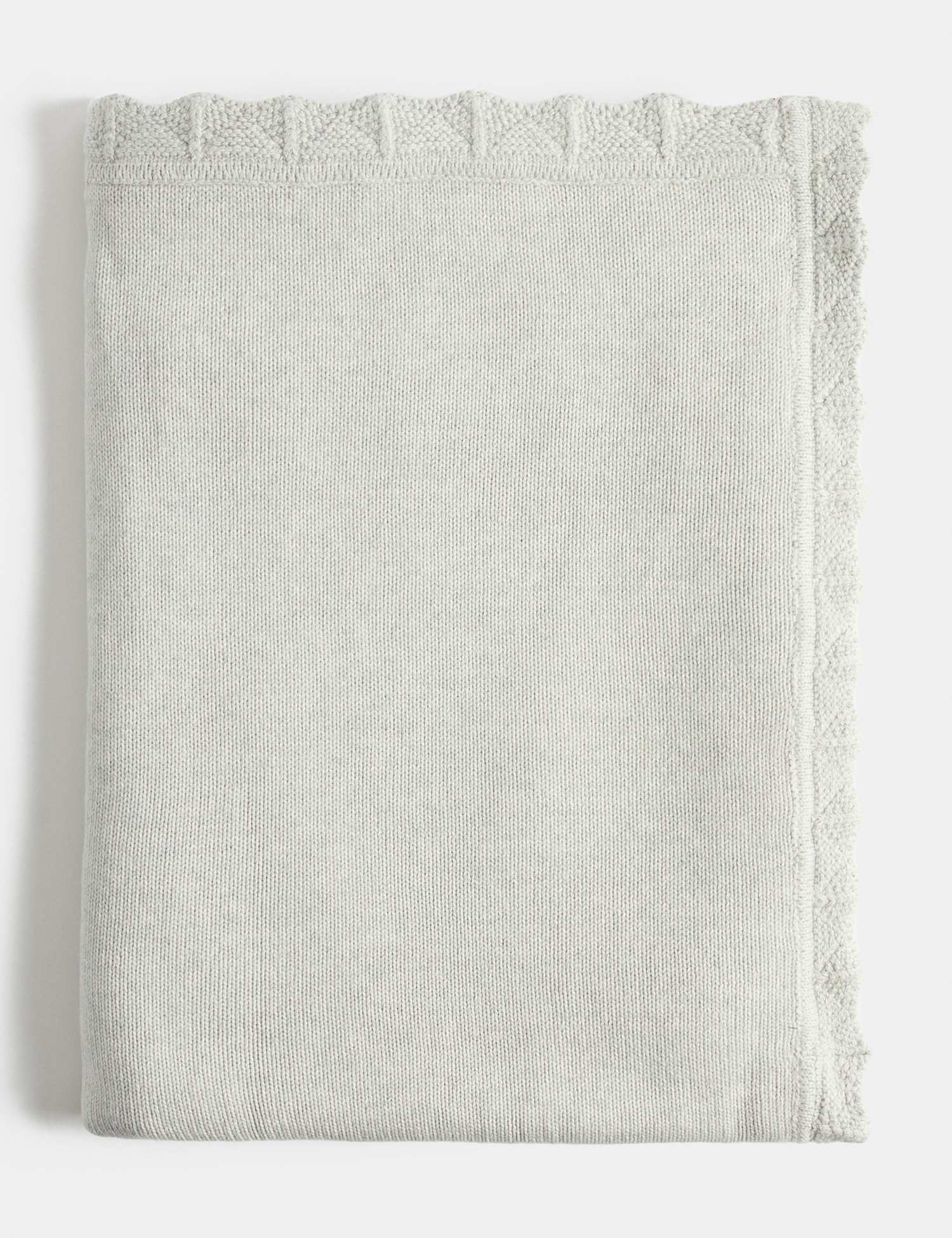 M&S Kids' Pure Cotton Faux Fur Lined Shawl Grey Marl