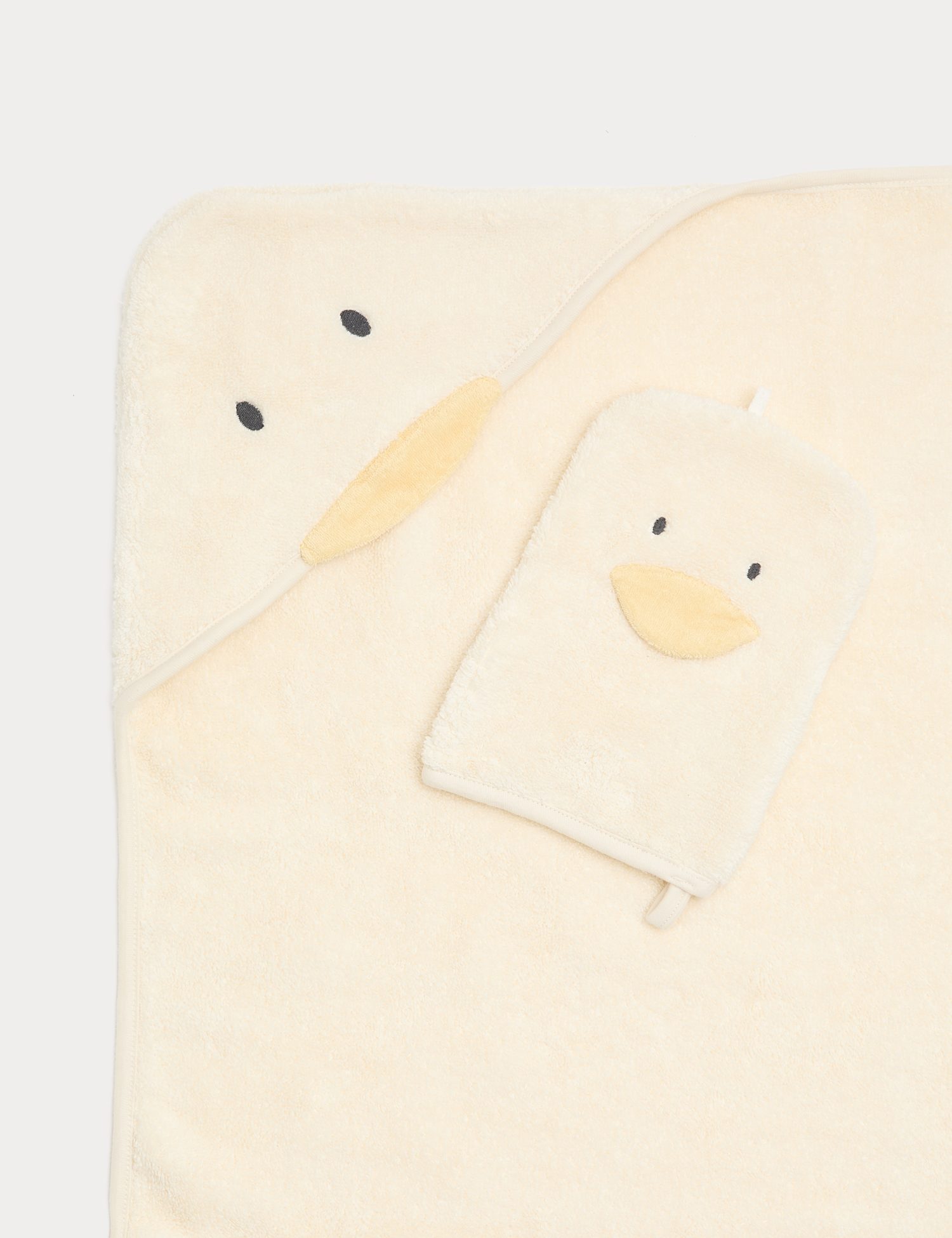 M&S Pure Cotton Duck Towel and Mitt Set Yellow