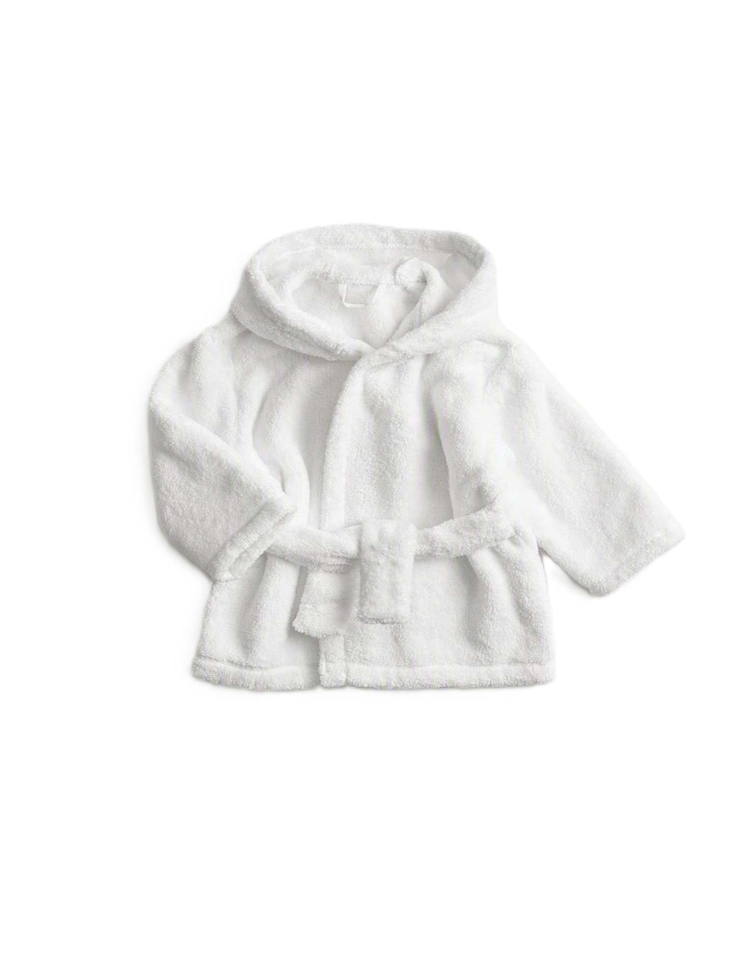 M&S Pure Cotton Hooded Robe (0-3 Yrs) White