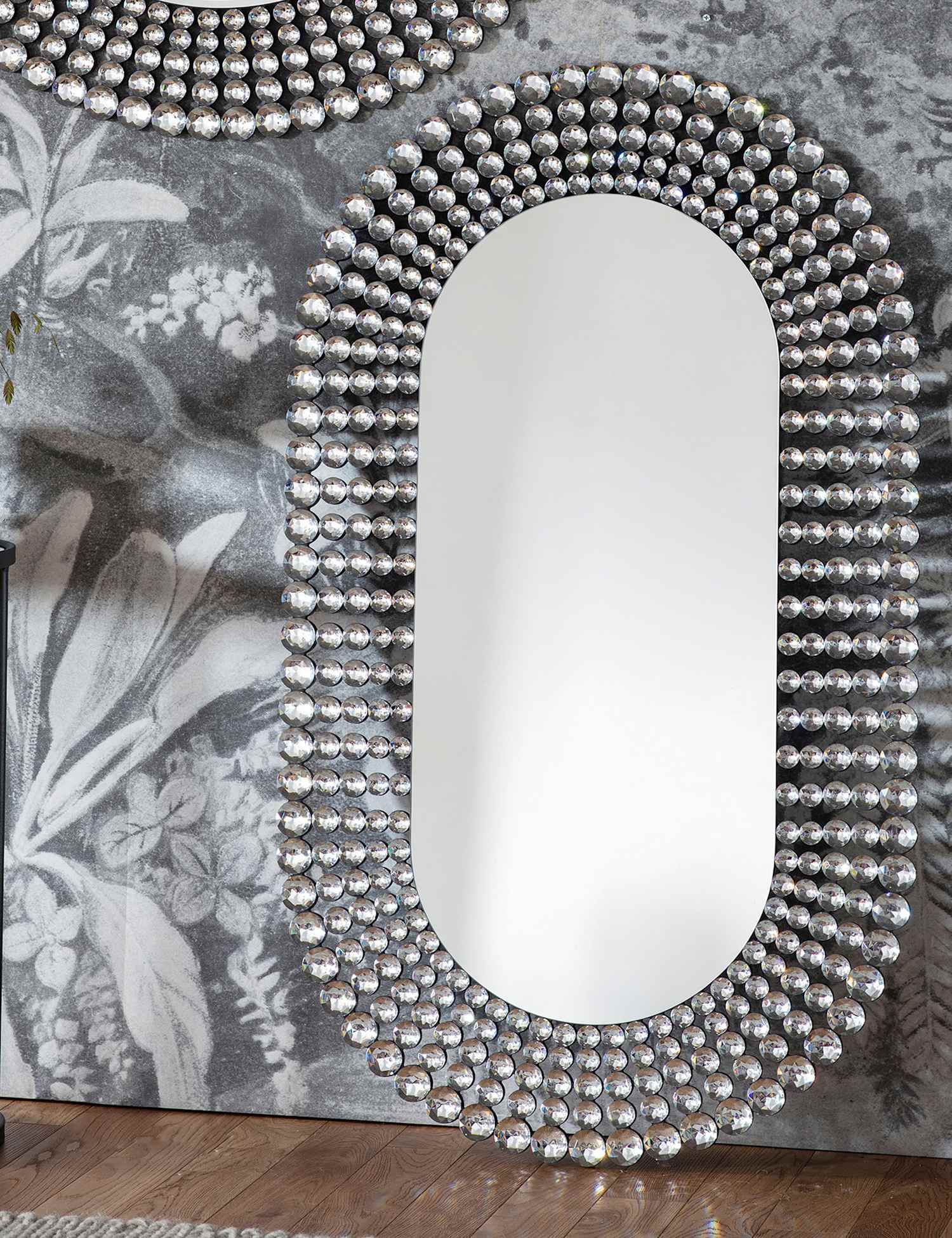 Gallery Direct Sharrington Oval Hanging Wall Mirror Silver