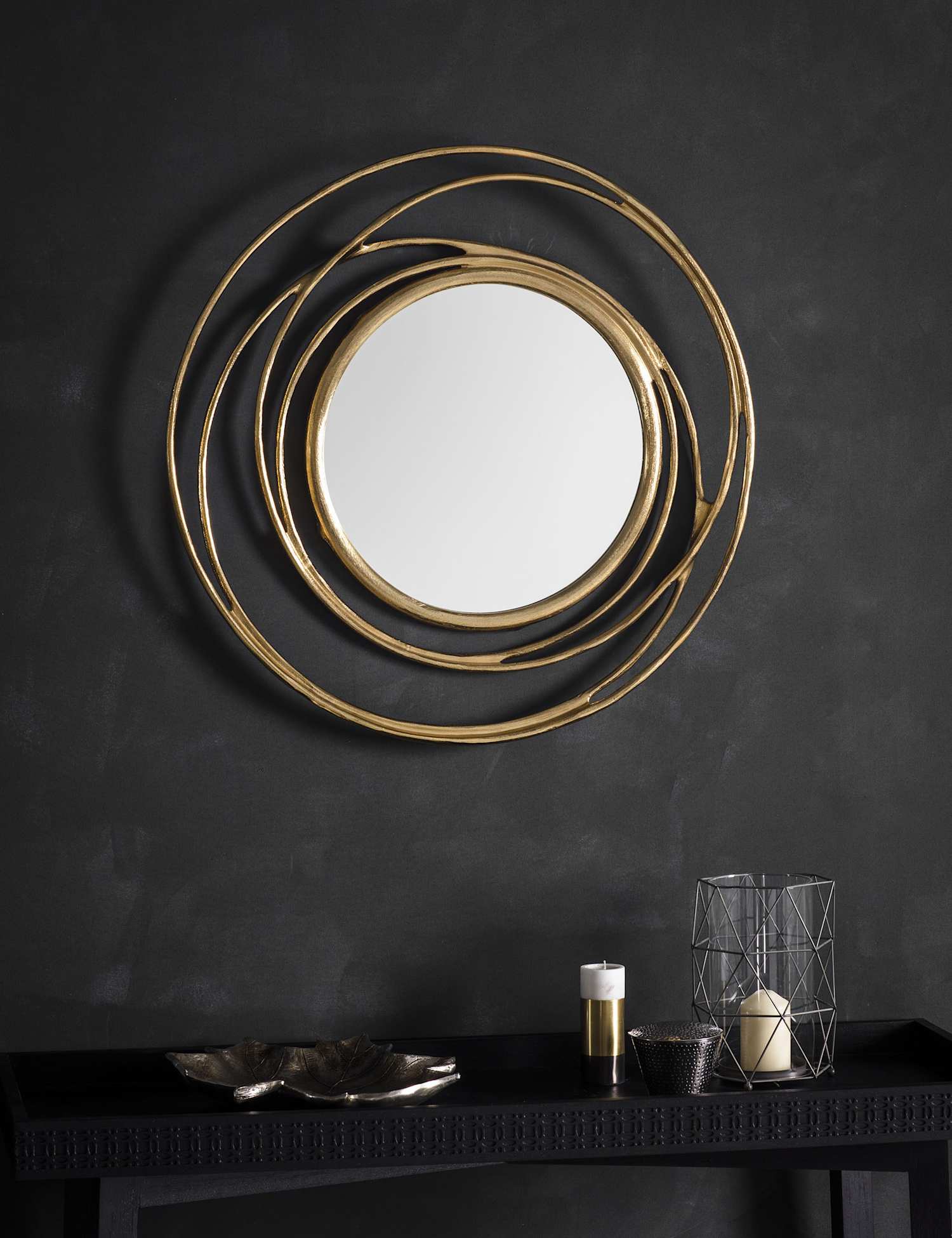 Gallery Direct Allende Round Wall Mirror Gold