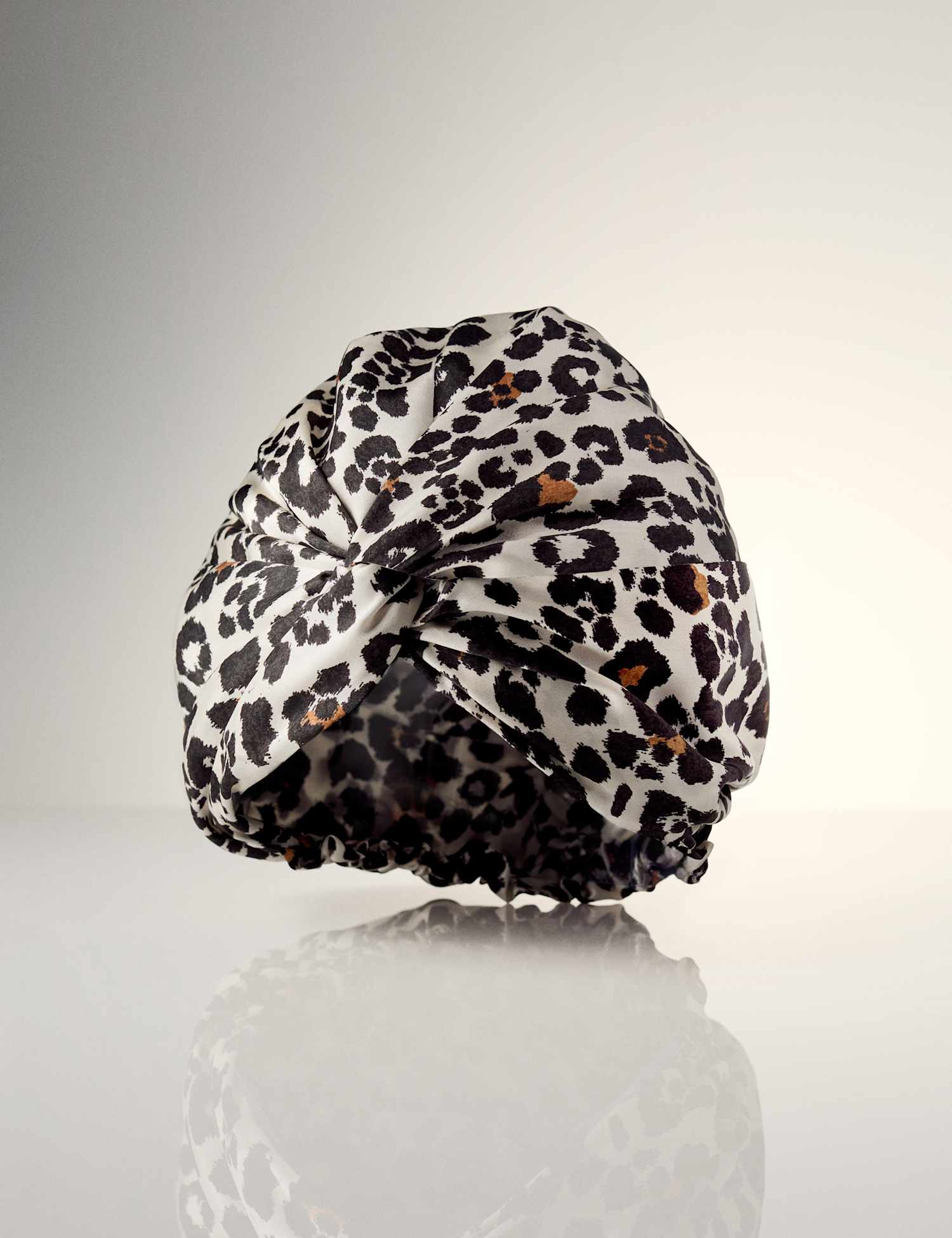 M&S Printed Pure Silk Hair Turban Brown Mix