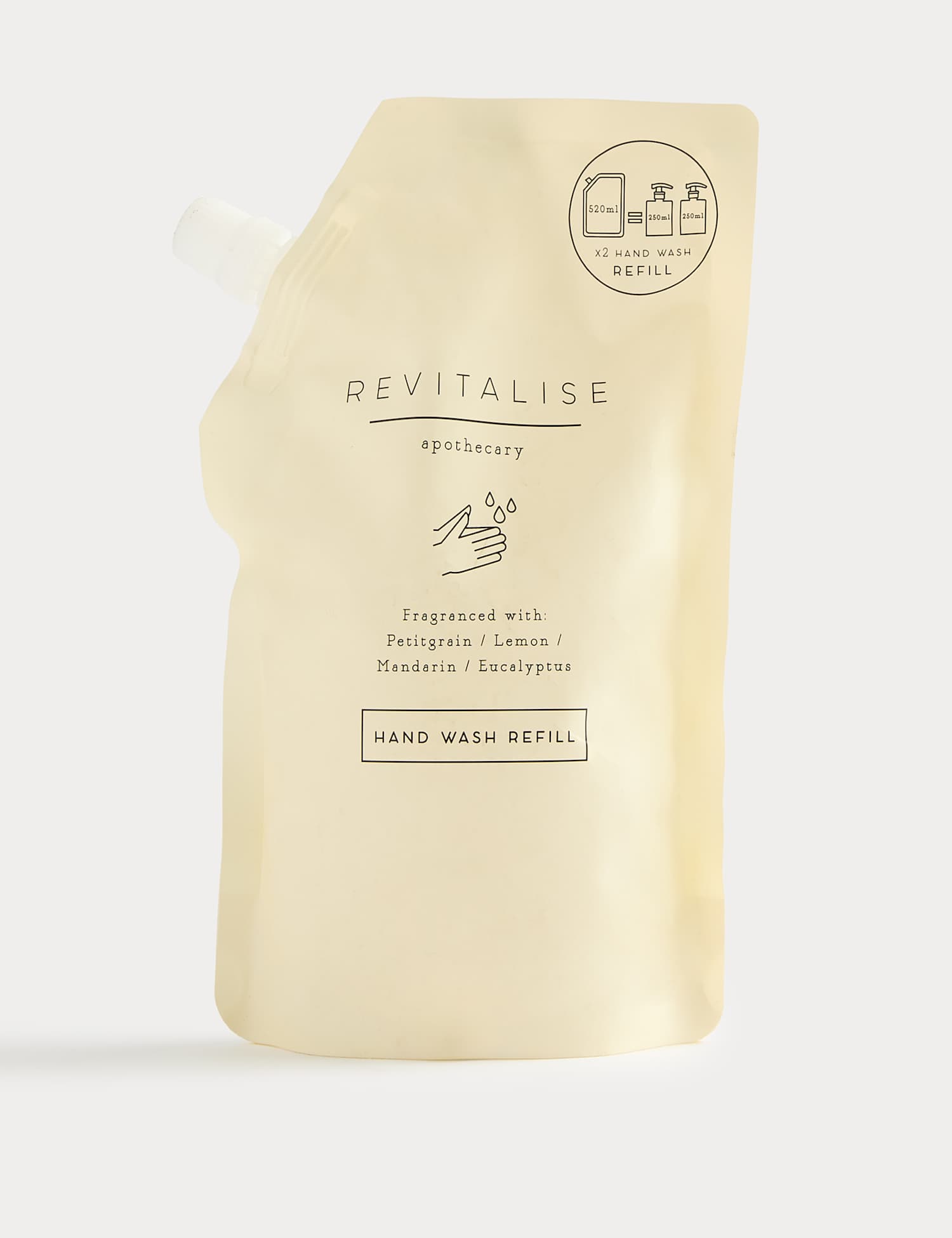Apothecary Revitalise Hand Wash Refill 520ml No Colour