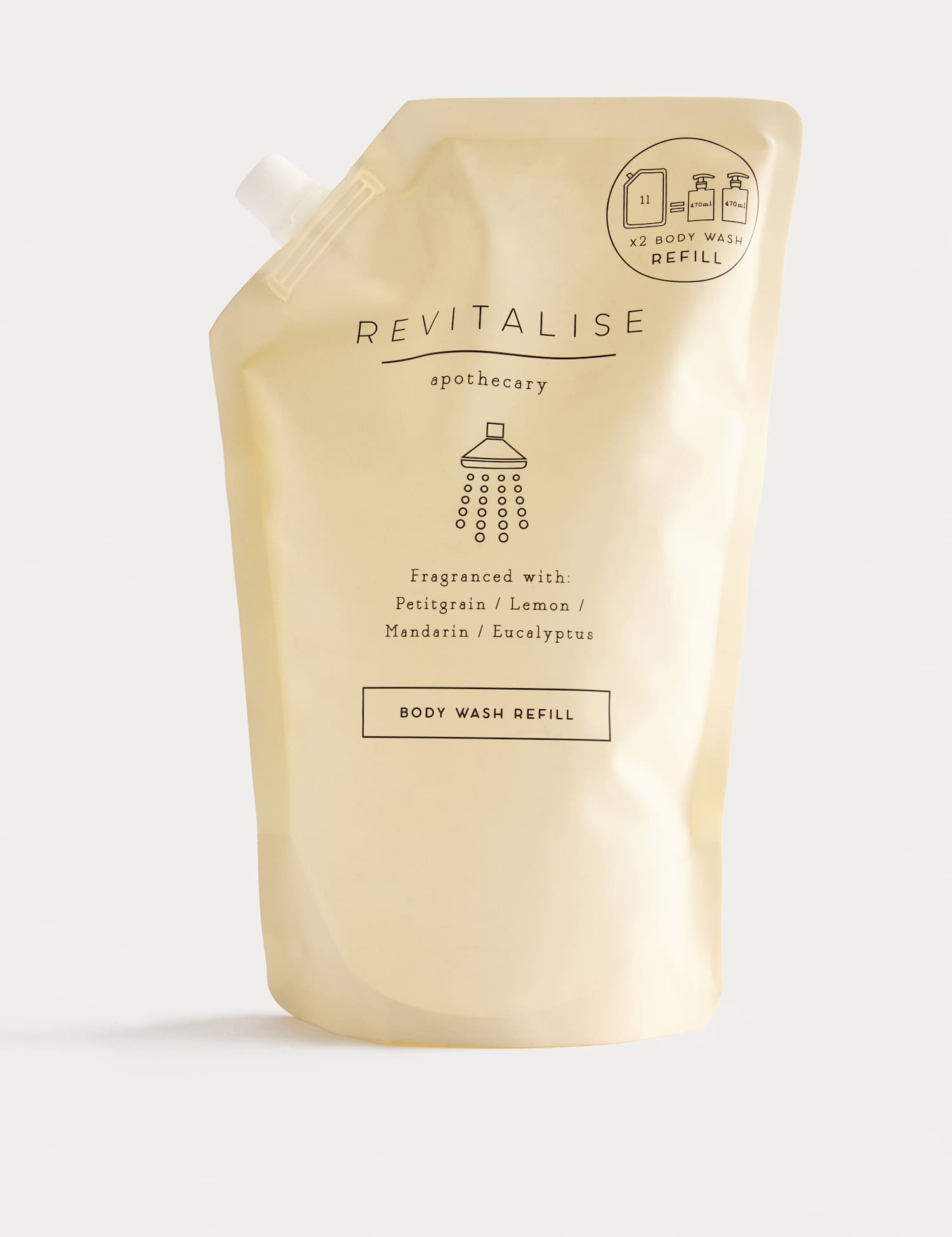 Apothecary Revitalise Body Wash Refill No Colour