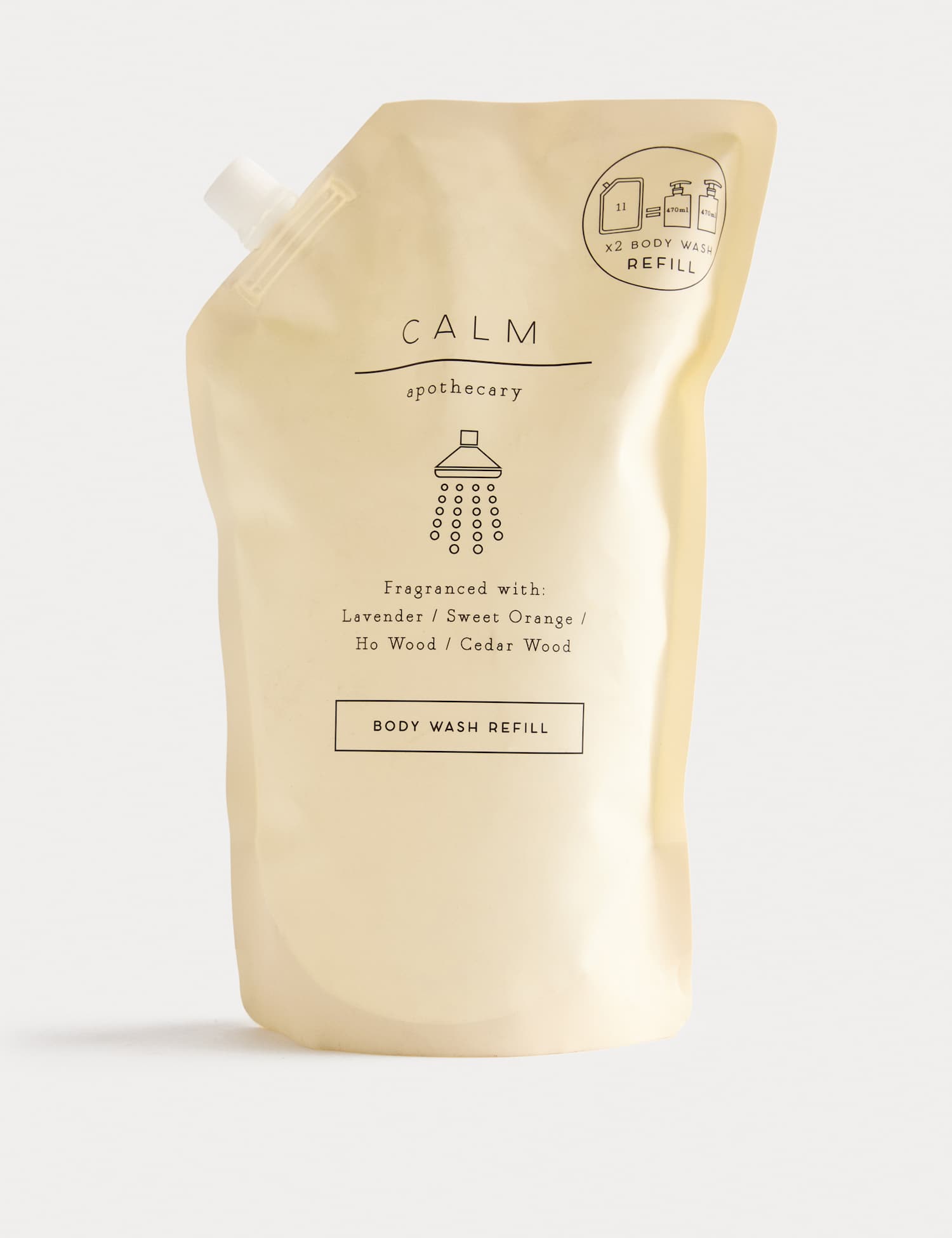Apothecary Calm Body Wash Refill 1000ml No Colour
