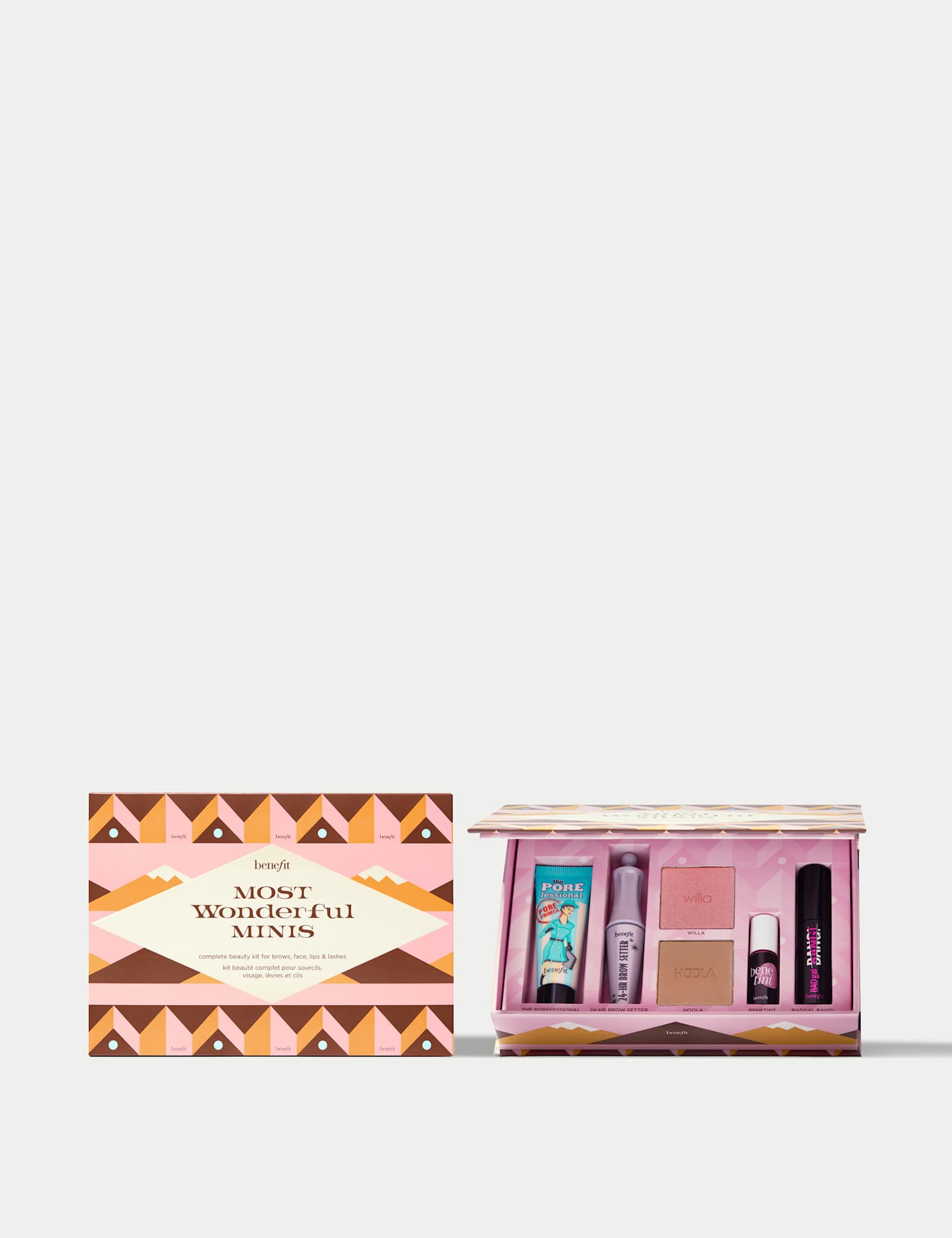 BENEFIT Most Wonderful Minis Gift Set for brows face lips & lashes (Worth �65.51) No Colour