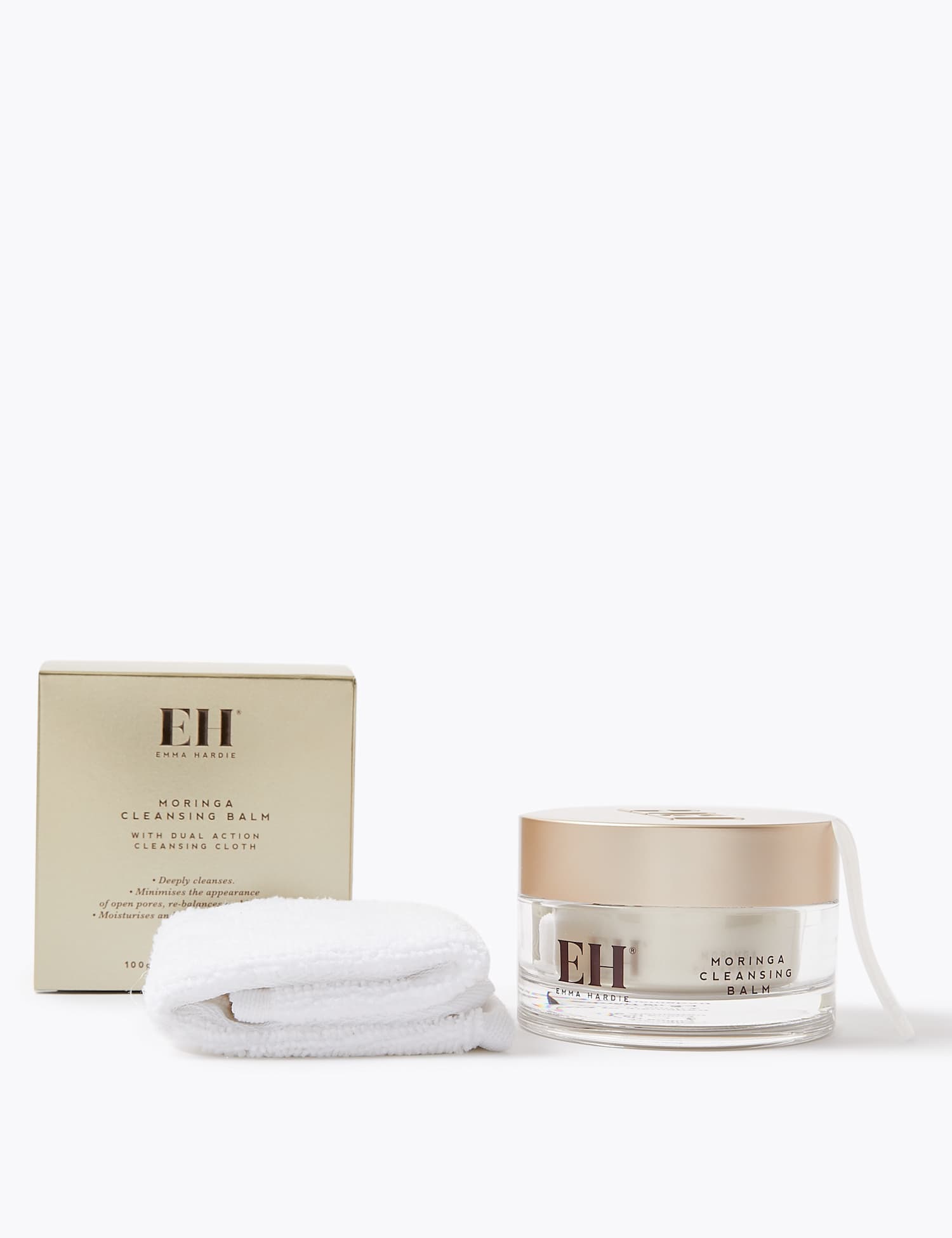 Emma Hardie Moringa Cleansing Balm with Cleansing Cloth 100g No Colour