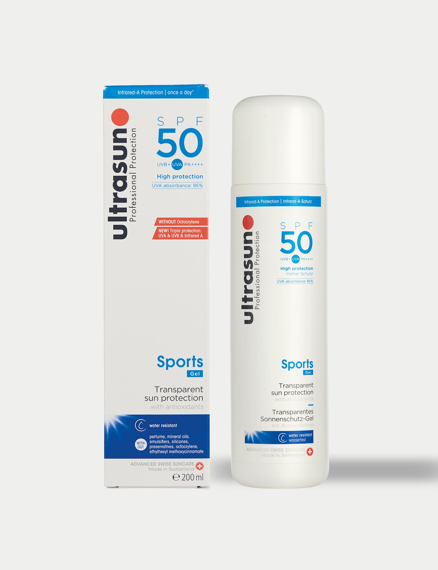 Ultrasun Sports Gel SPF 50 200ml No Colour