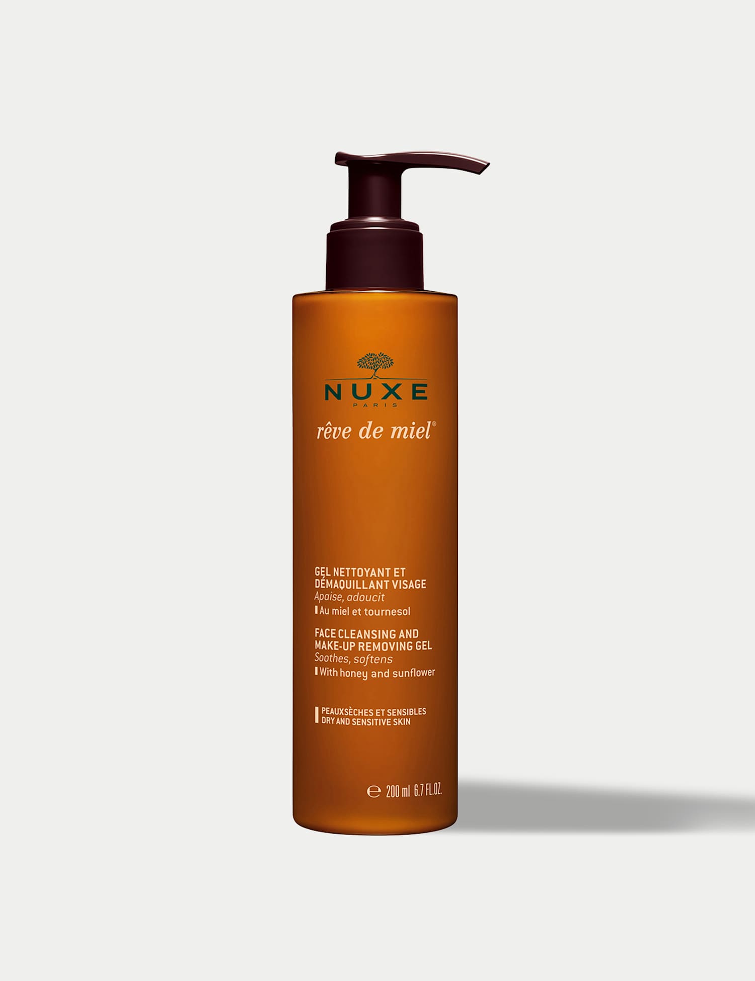 NUXE Reve de Miel Face Cleansing Make-Up Removing Gel 200ml No Colour