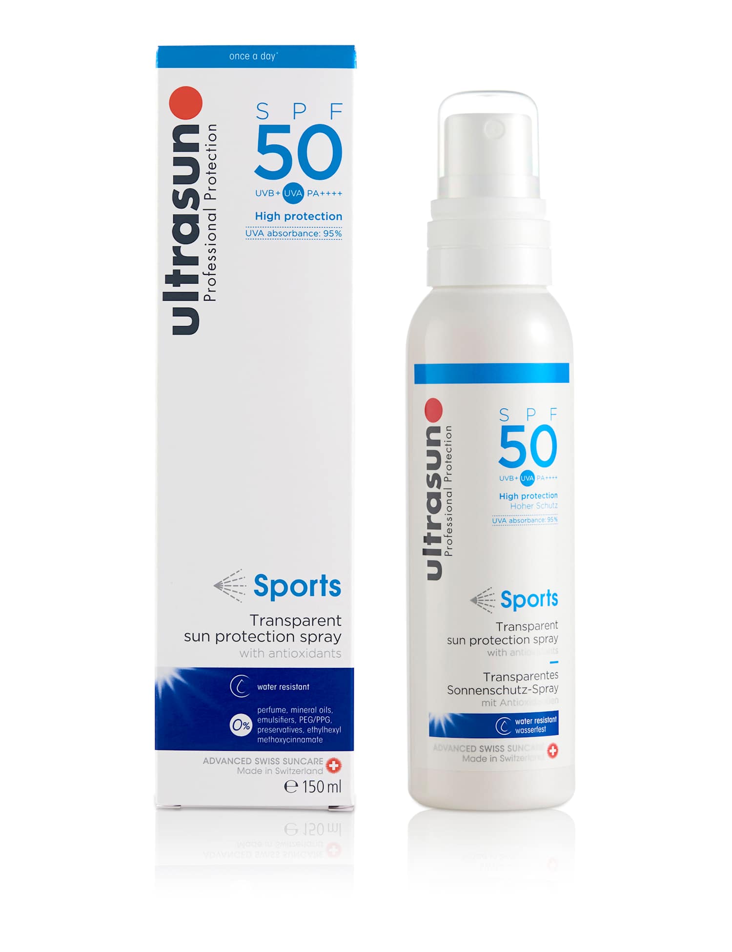 Ultrasun Sports Spray SPF 50 150ml No Colour