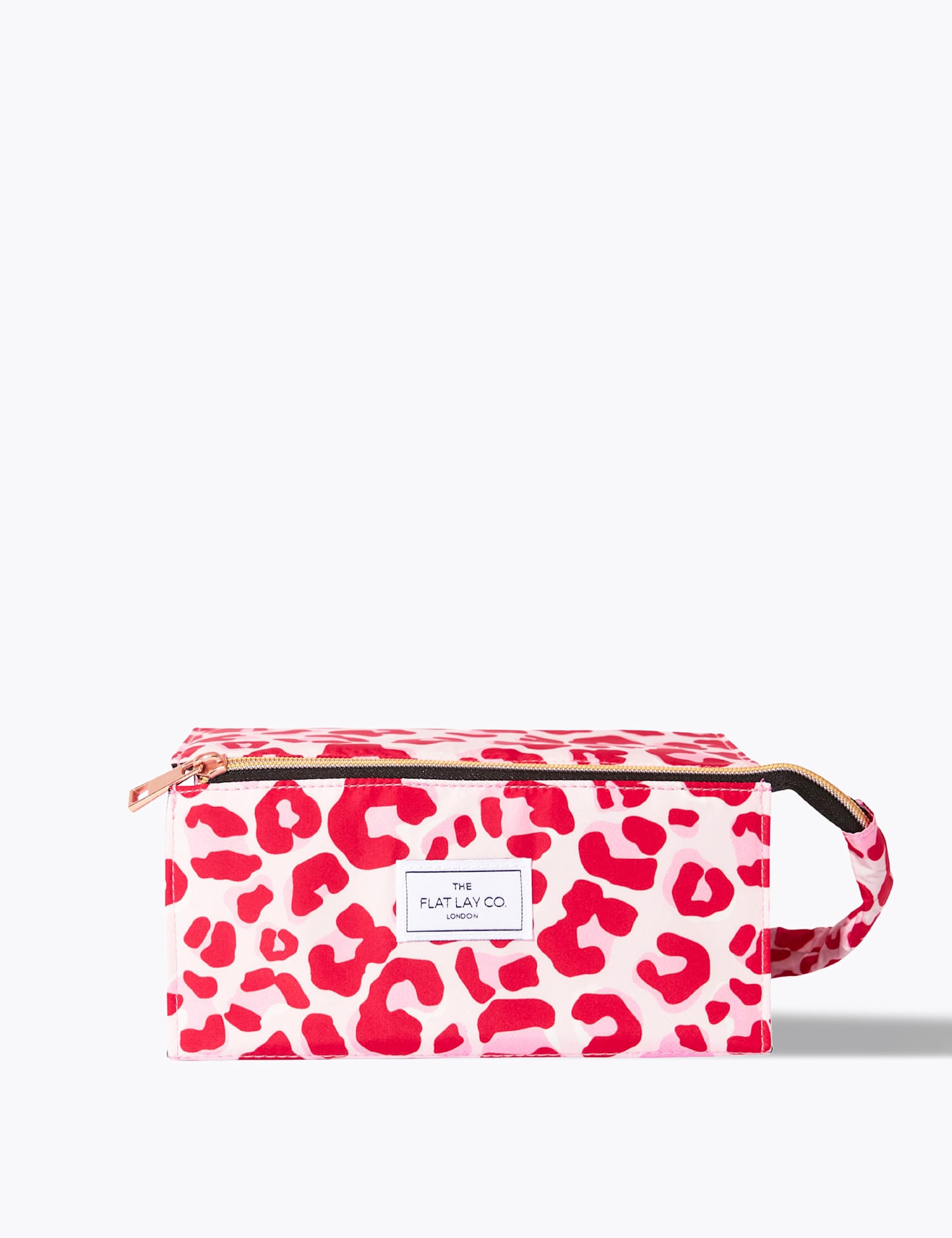 The Flat Lay Co. Makeup Box Bag In Pink Leopard No Colour