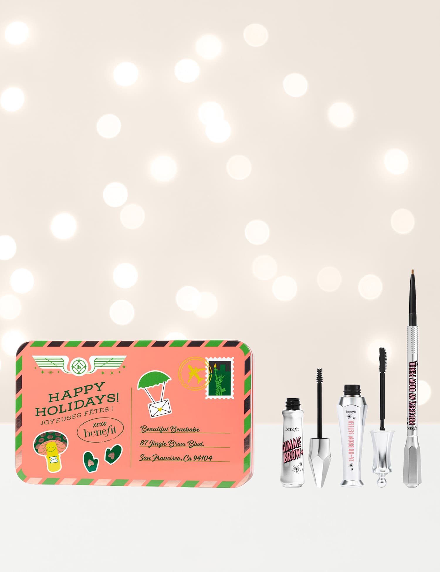 BENEFIT Jolly Brow Bunch Eyebrow Gels & Eyebrow Pencil Gift Set Shade 4 No Colour