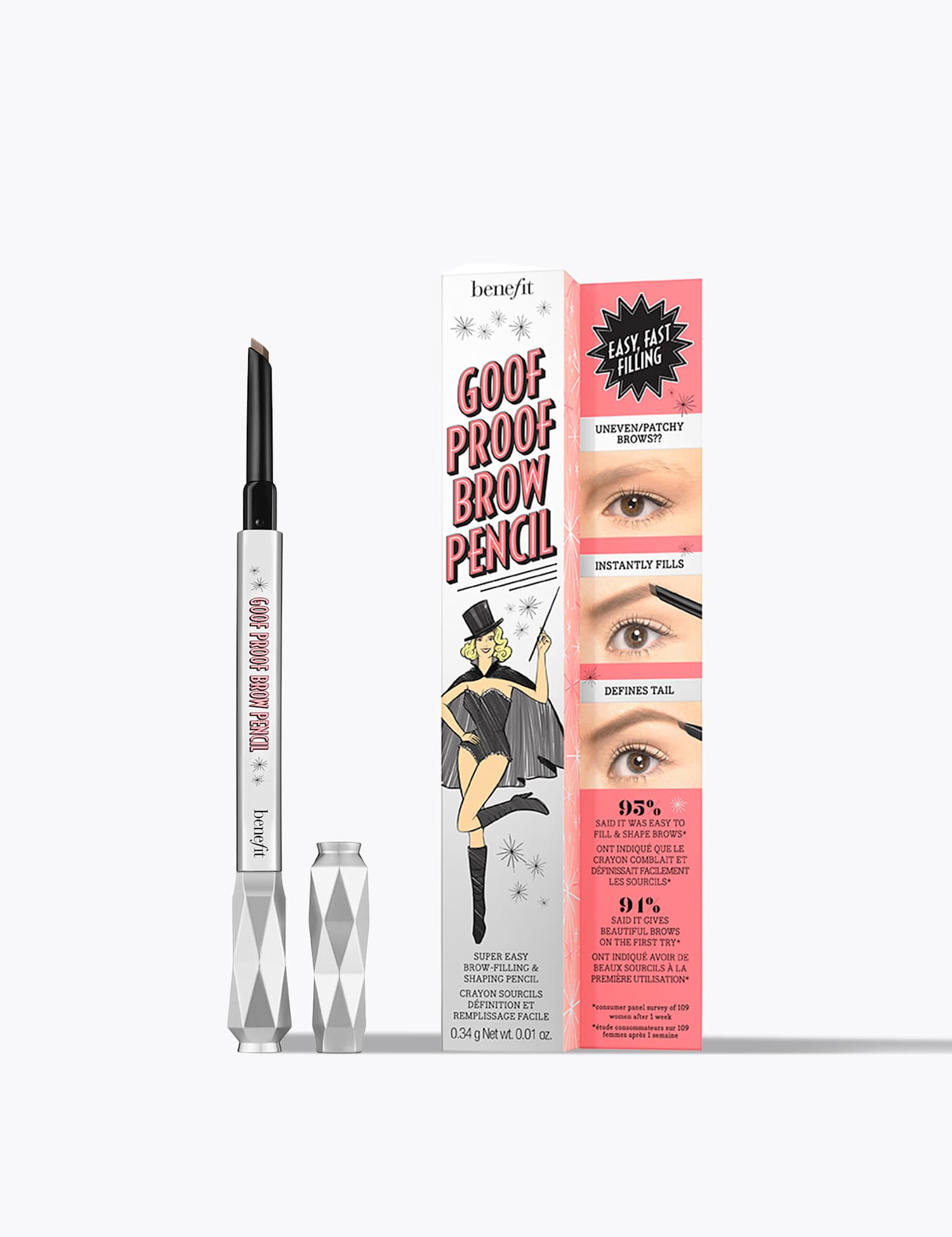 BENEFIT Goof Proof Easy Shape & Fill Eyebrow Pencil 0.34g Light Sand