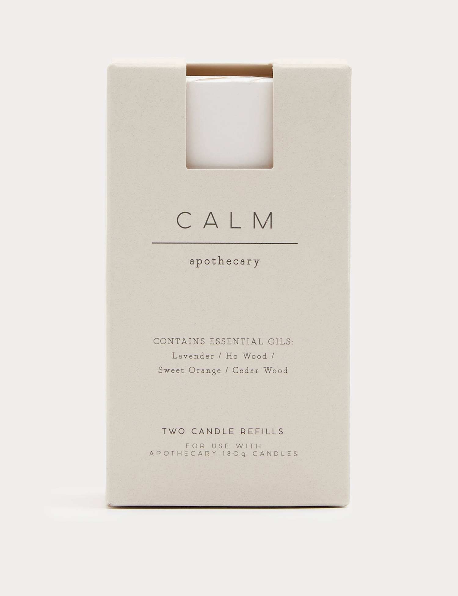 Apothecary Set of 2 Calm Candle Refills White