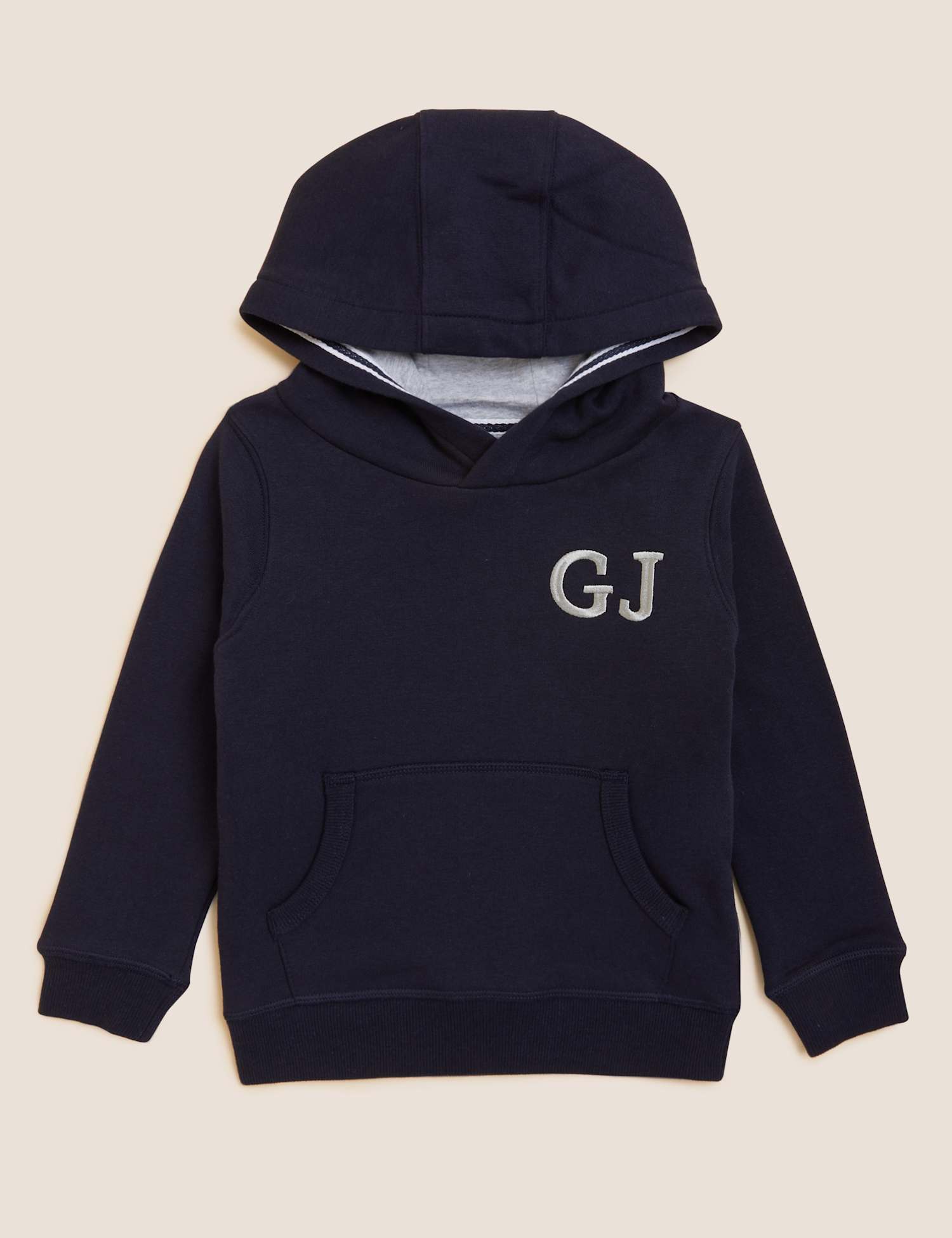 M&S Personalised Kids' Pullover Hoodie (2-7 Yrs) Navy