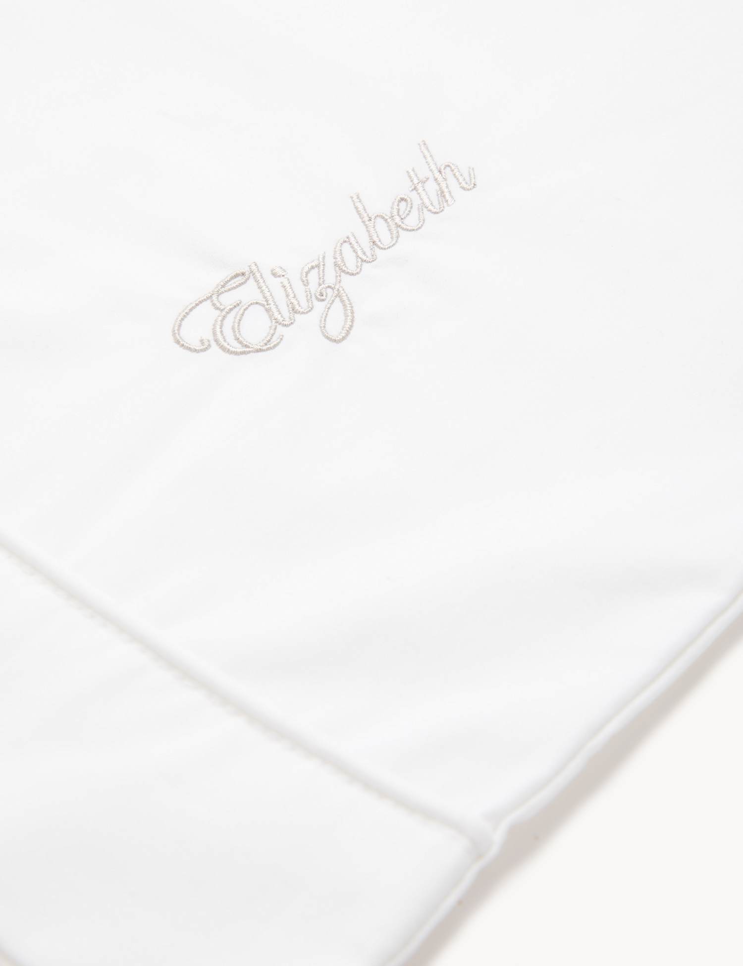 M&S Personalised Egyptian Cotton Pillowcase White