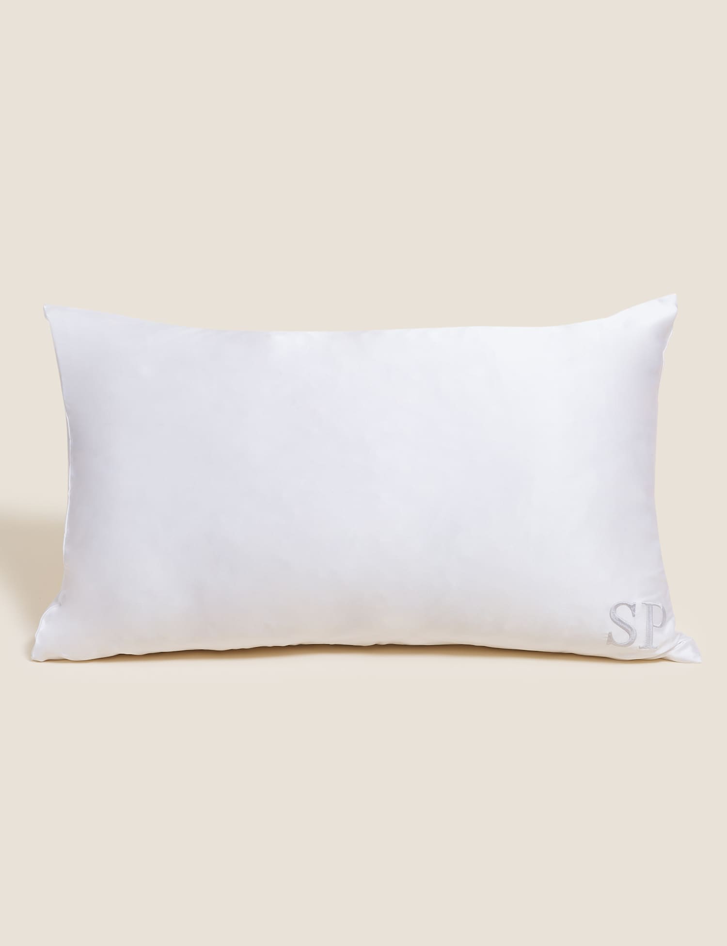 M&S Personalised Silk Pillowcase White