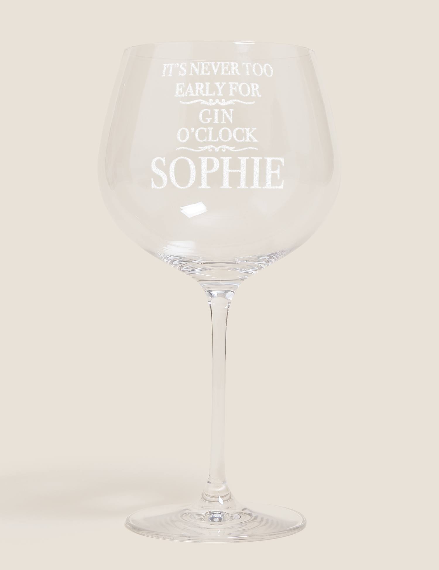 Image of M&S Personalised Gin Glass Clear