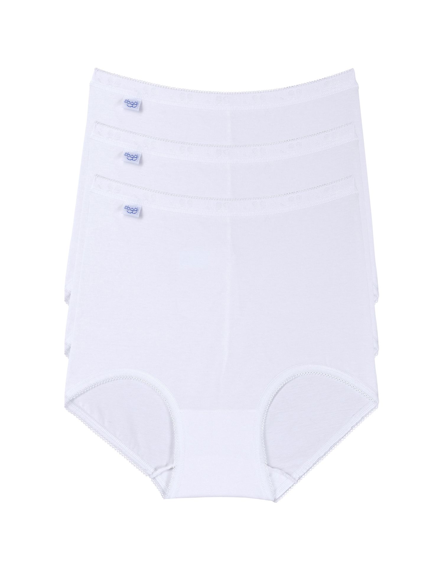 Sloggi 3pk High Waisted Full Briefs White