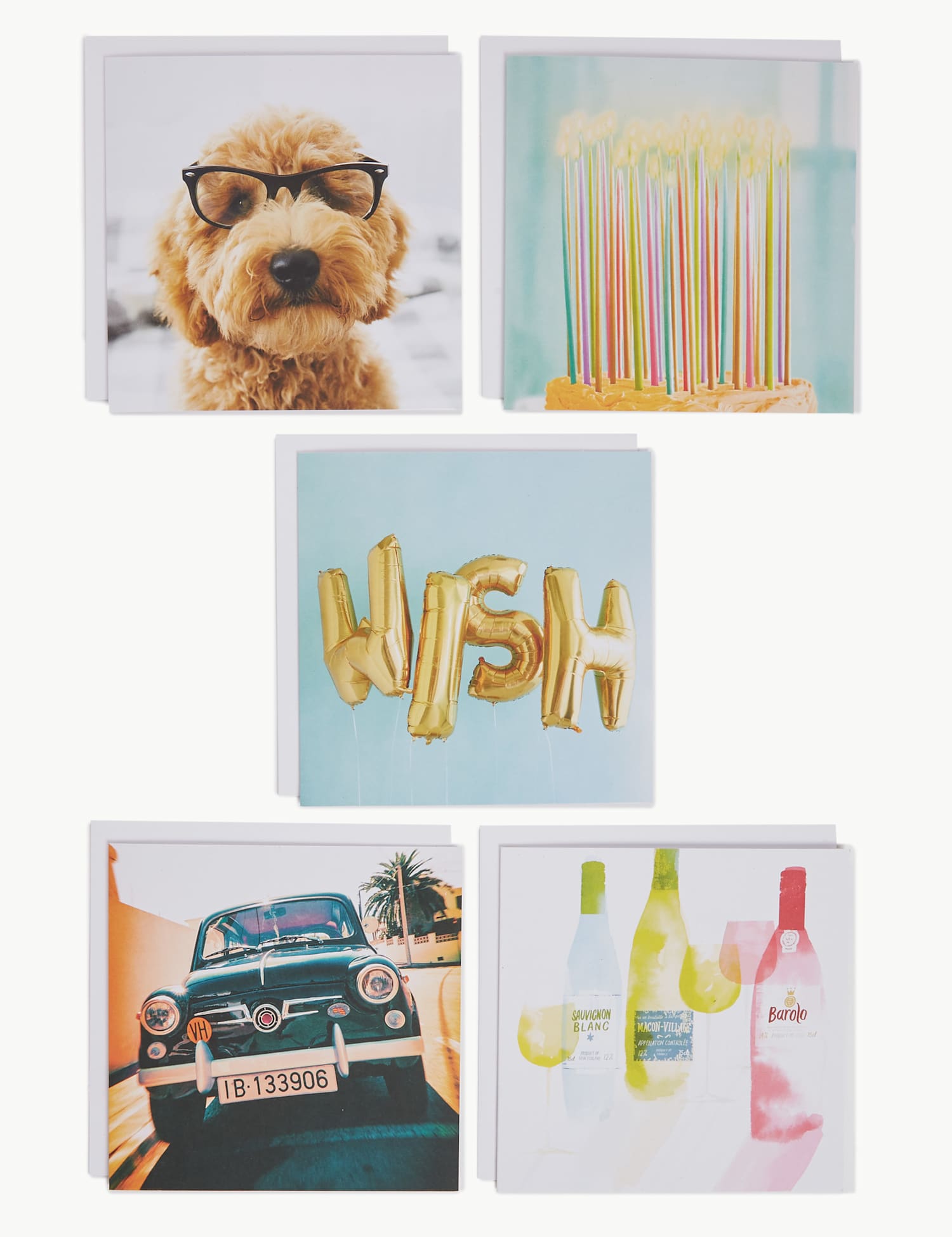 M&S Pack of 5 Blank Cards No Colour