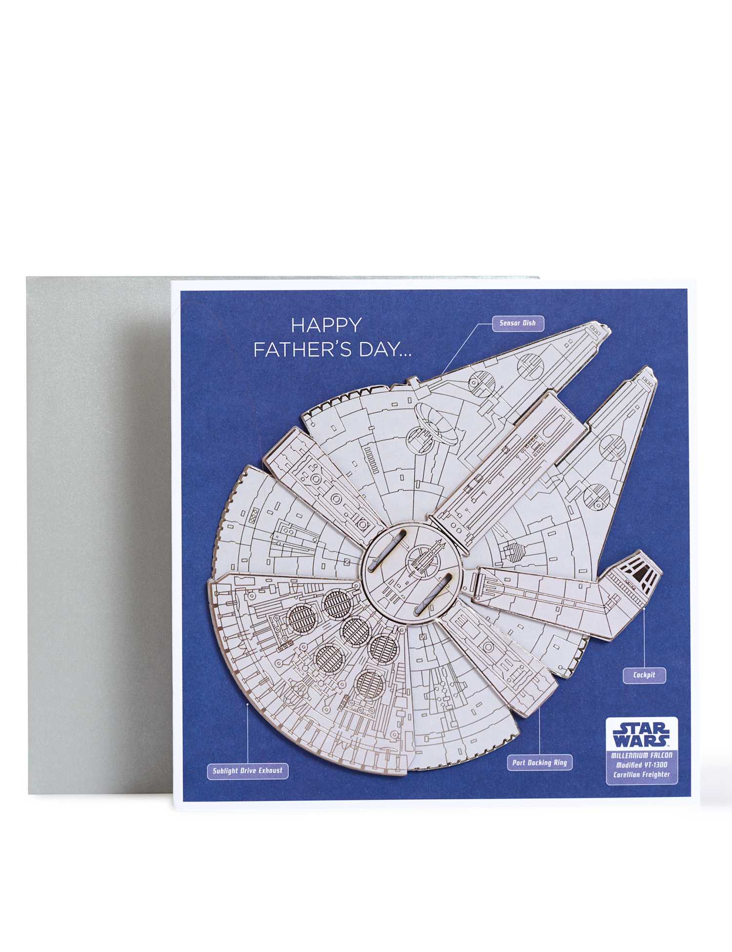 M&S Star Wars� 3D Millennium Falcon Father's Day Card No Colour