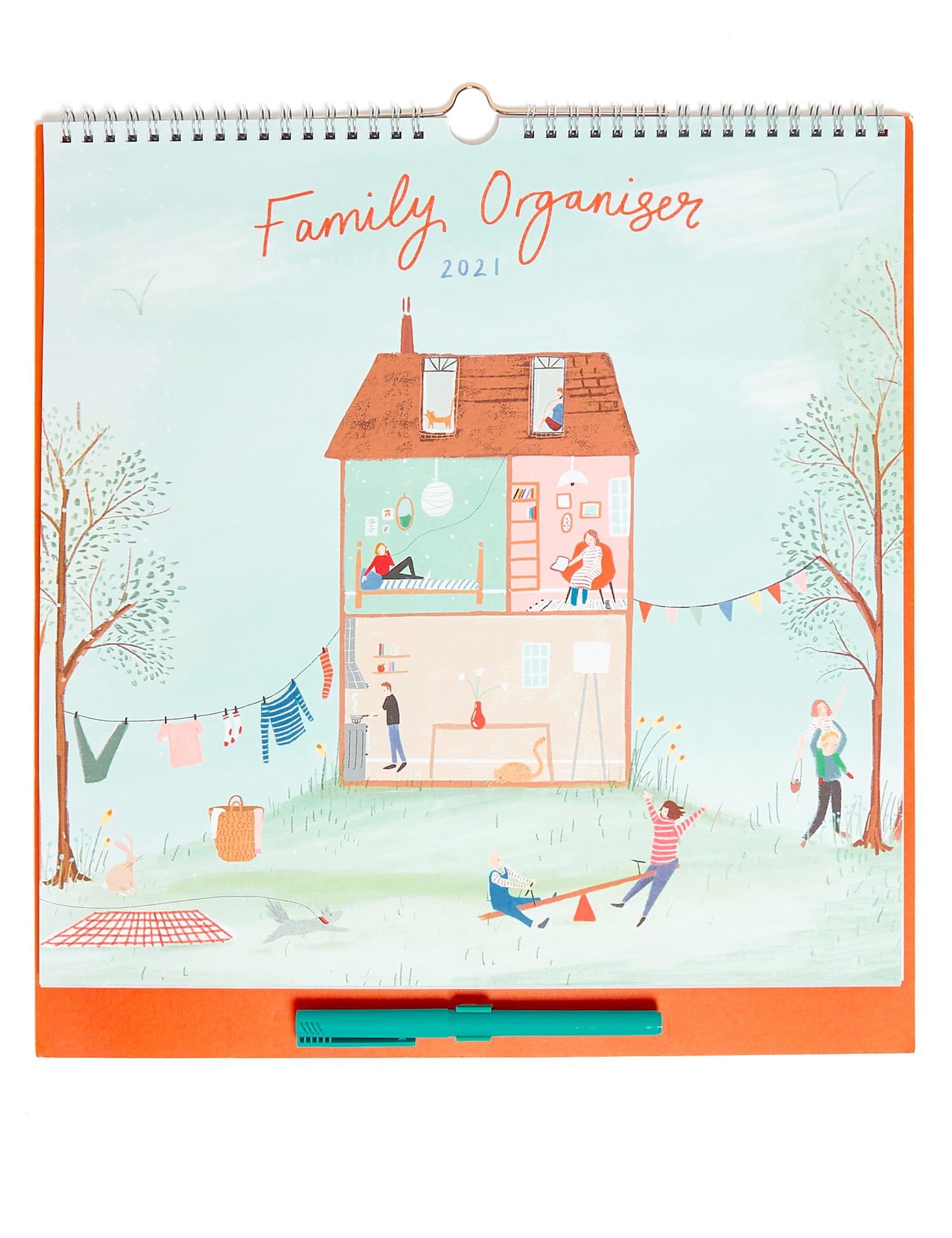 M&S Illustrated 2025 Family Organiser with Pen No Colour