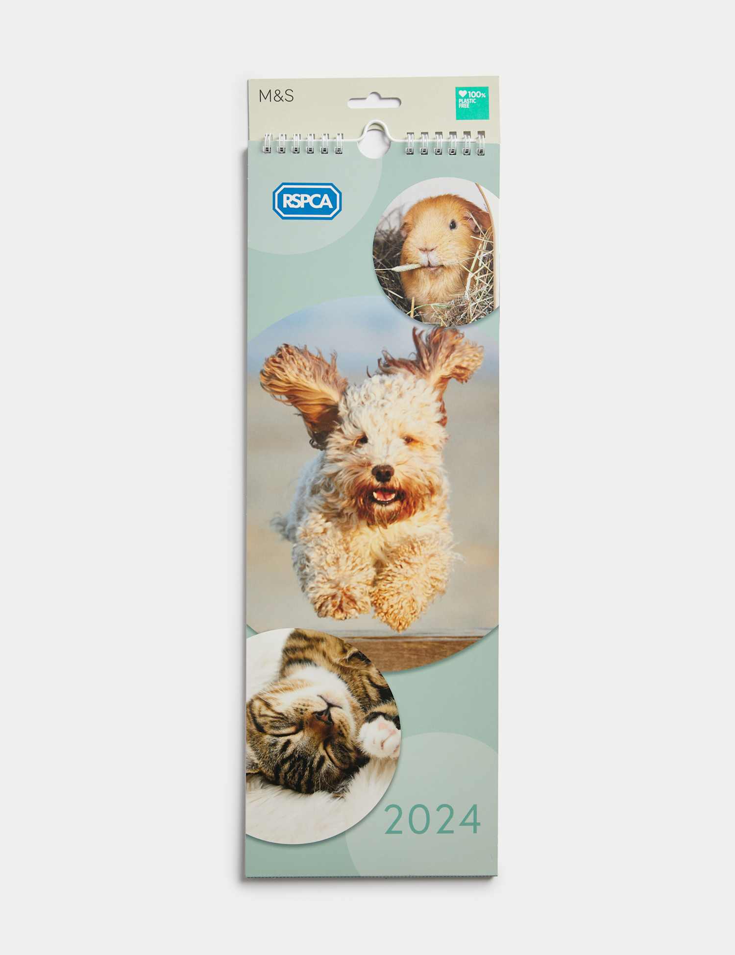 M&S 2025 Slimline Calendar - RSPCA Animals Design No Colour