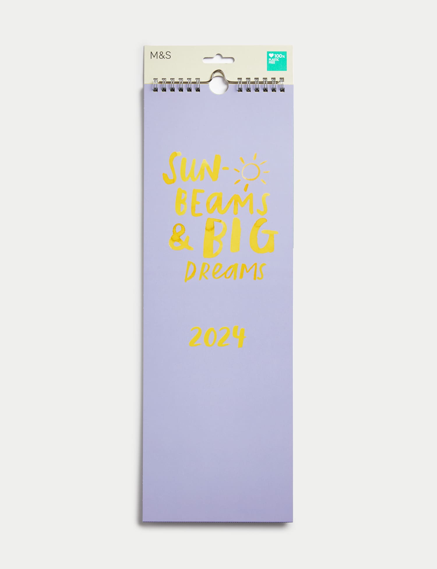 M&S 2025 Slimline Calendar - Motivational Quotes Design No Colour