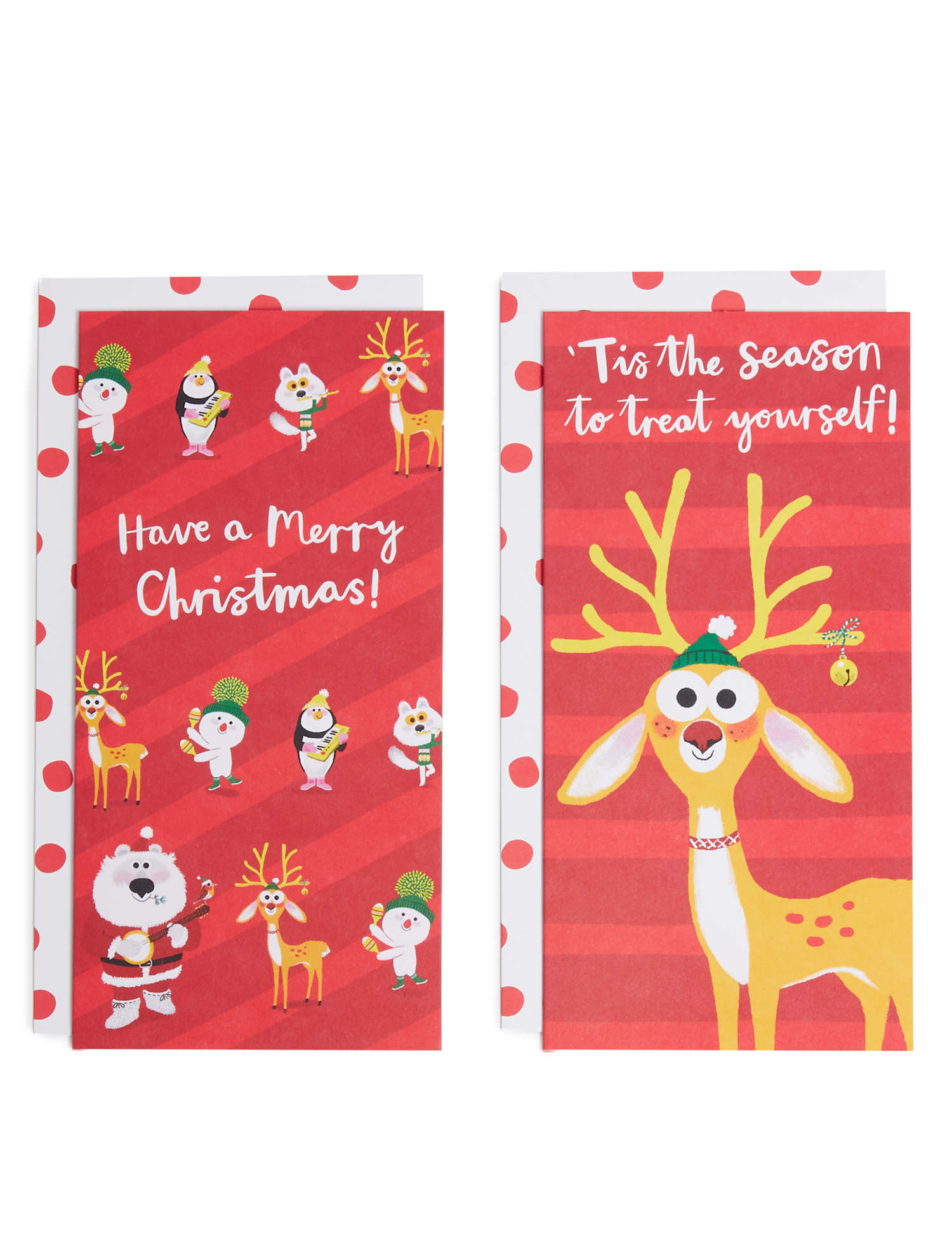 M&S Christmas Characters Money Wallet Pack - 8 Wallet Cards in 2 Designs No Colour