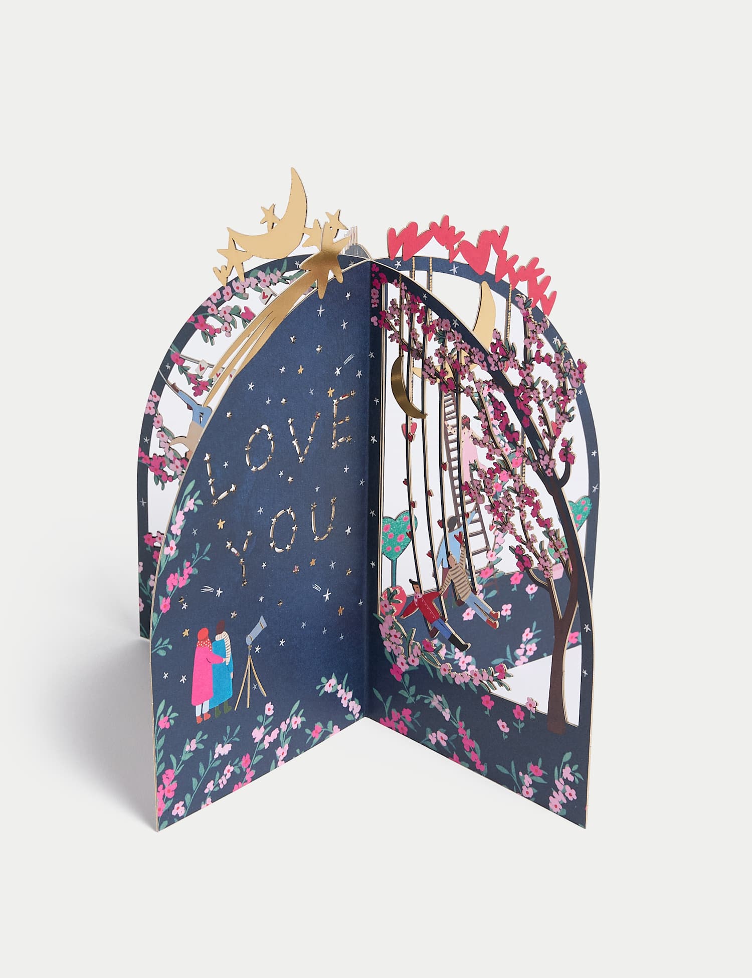 M&S Valentine's Day Card - 3D Pop-Up Love Story Design No Colour