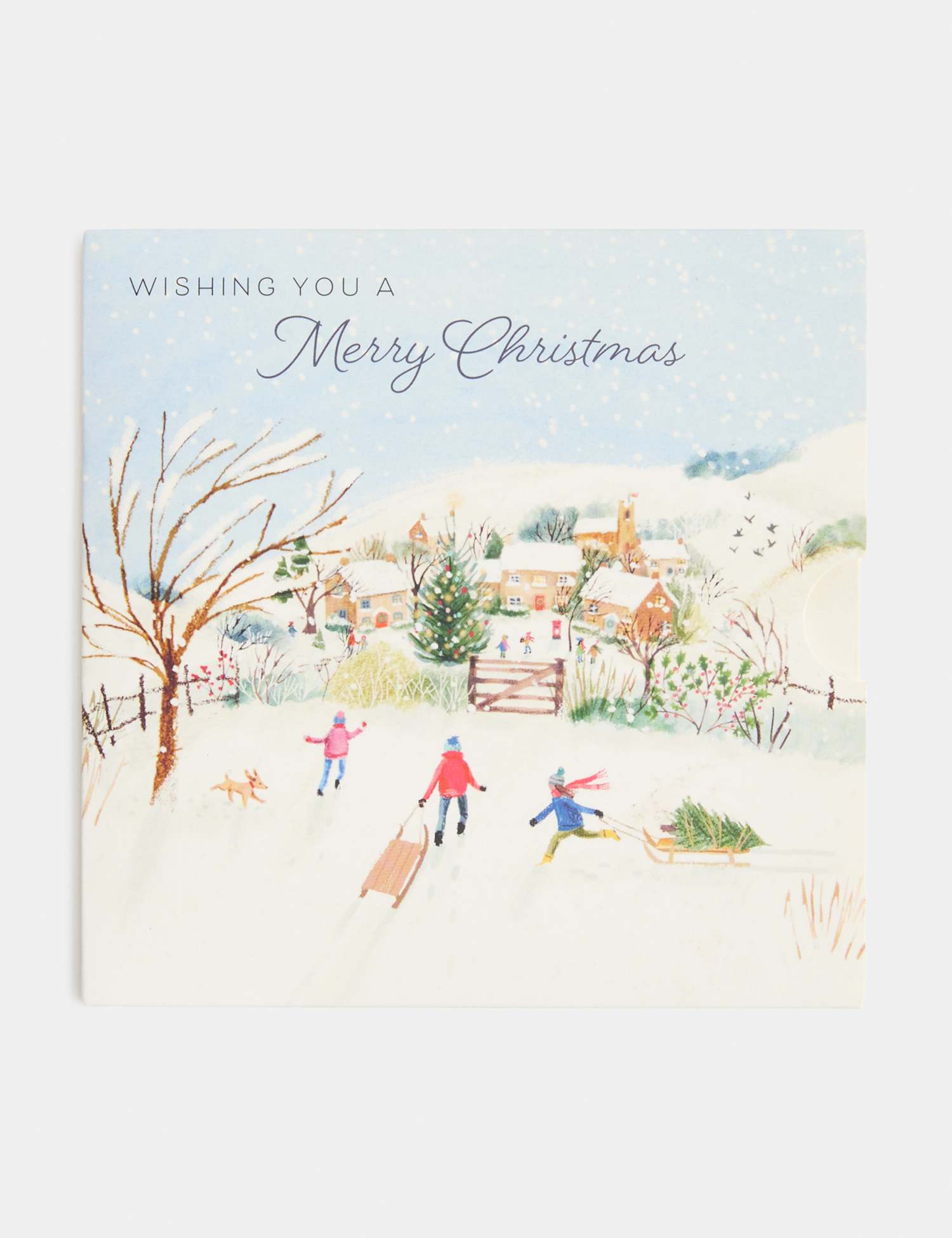 M&S Christmas Town Scene Gift Card No Colour