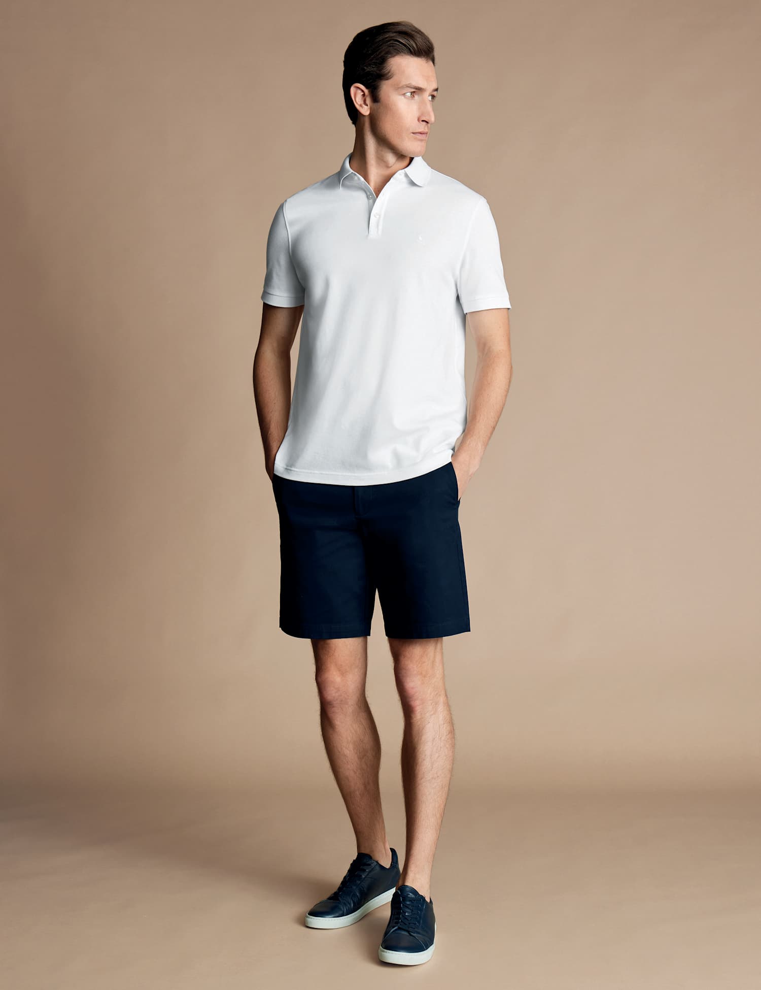 Charles Tyrwhitt Cotton Shorts Dark Navy