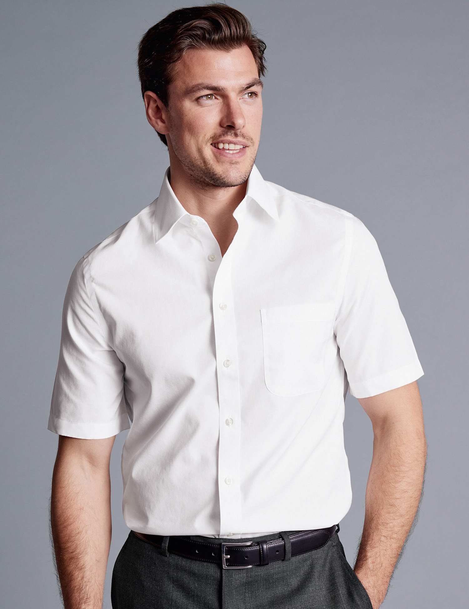 Charles Tyrwhitt Slim Fit Non Iron Pure Cotton Shirt White