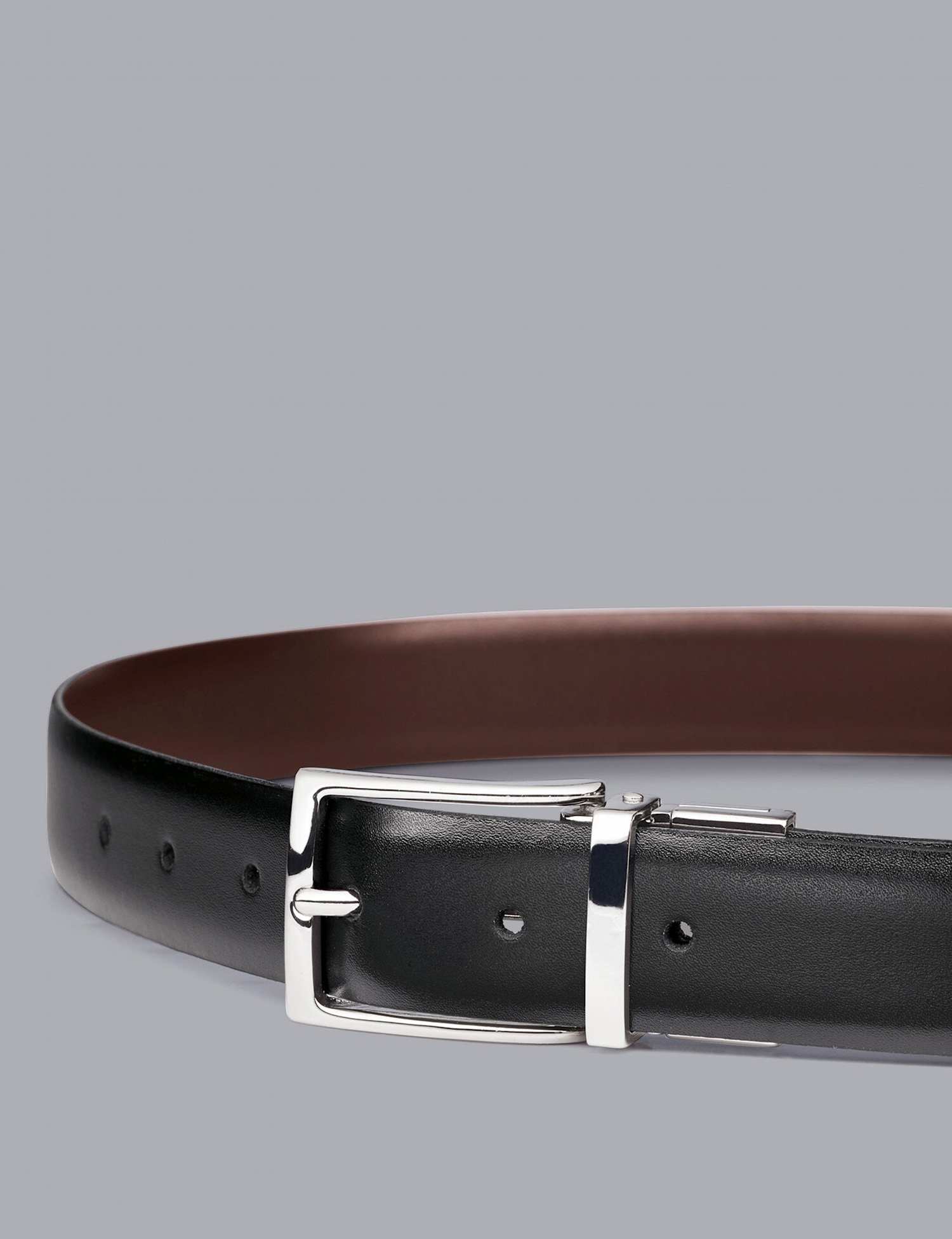 Charles Tyrwhitt Italian Leather Reversible Smart Belt Black