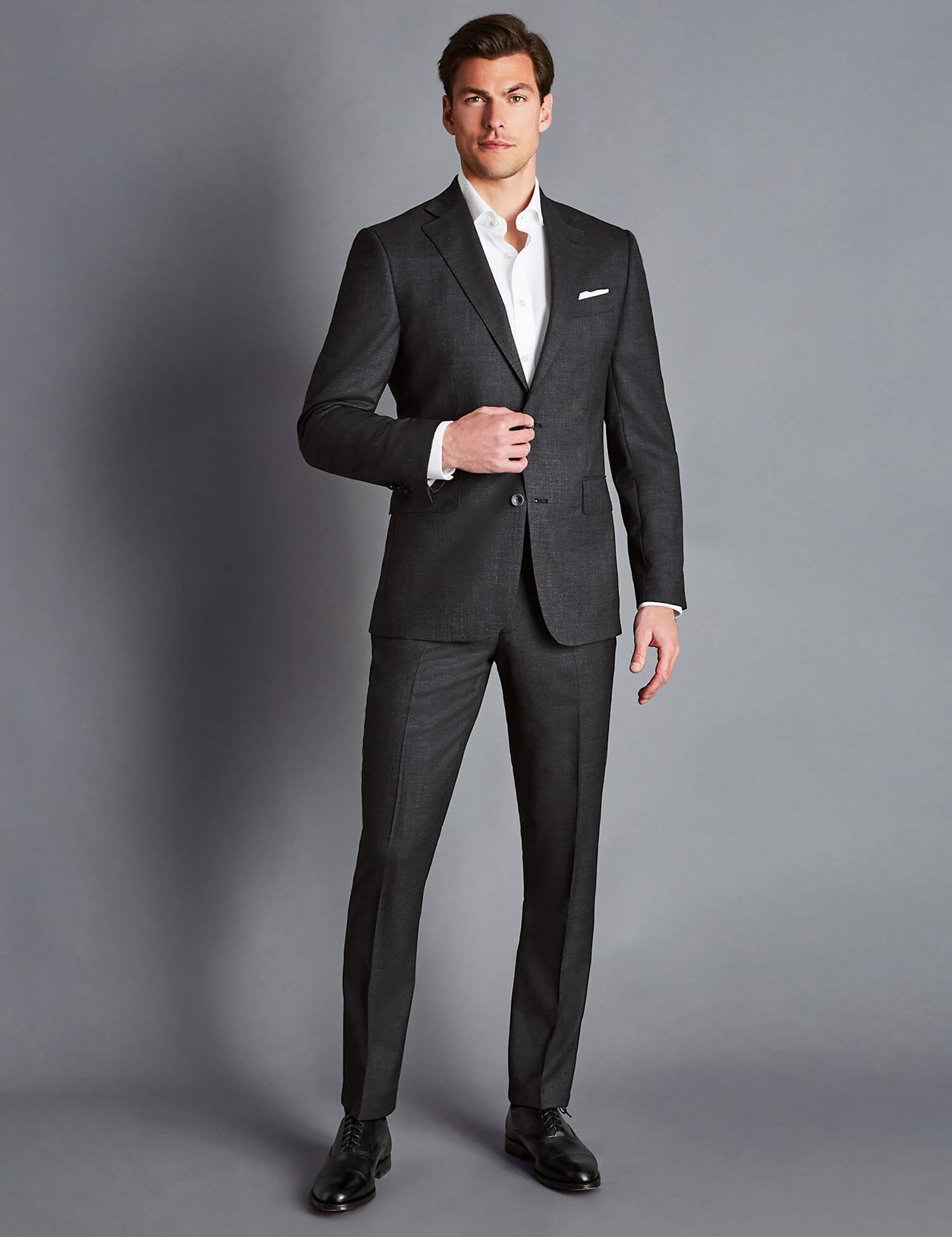 Charles Tyrwhitt Slim Fit Super 120s Wool Suit Jacket Grey