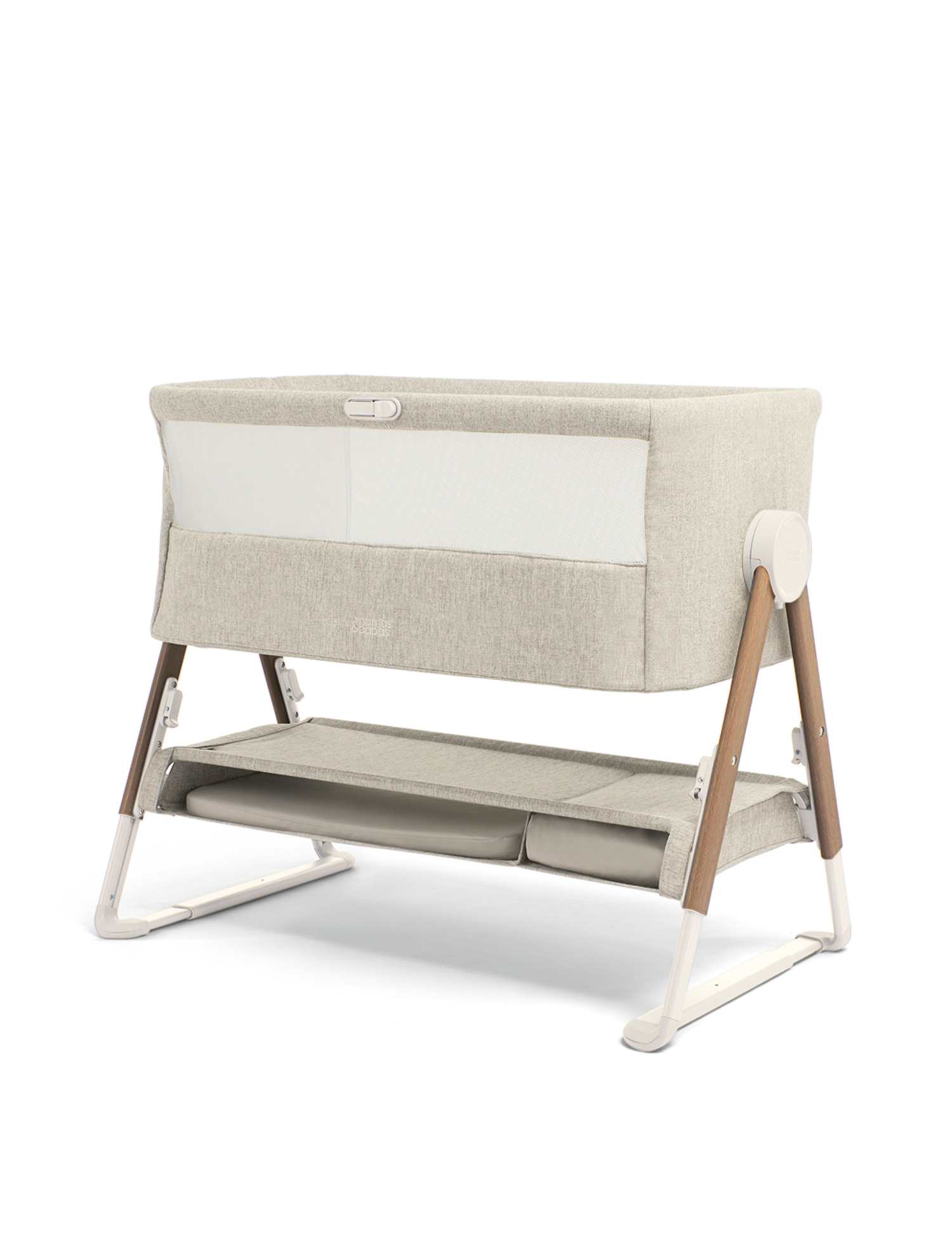 Mamas & Papas Lua Bedside Crib Beige
