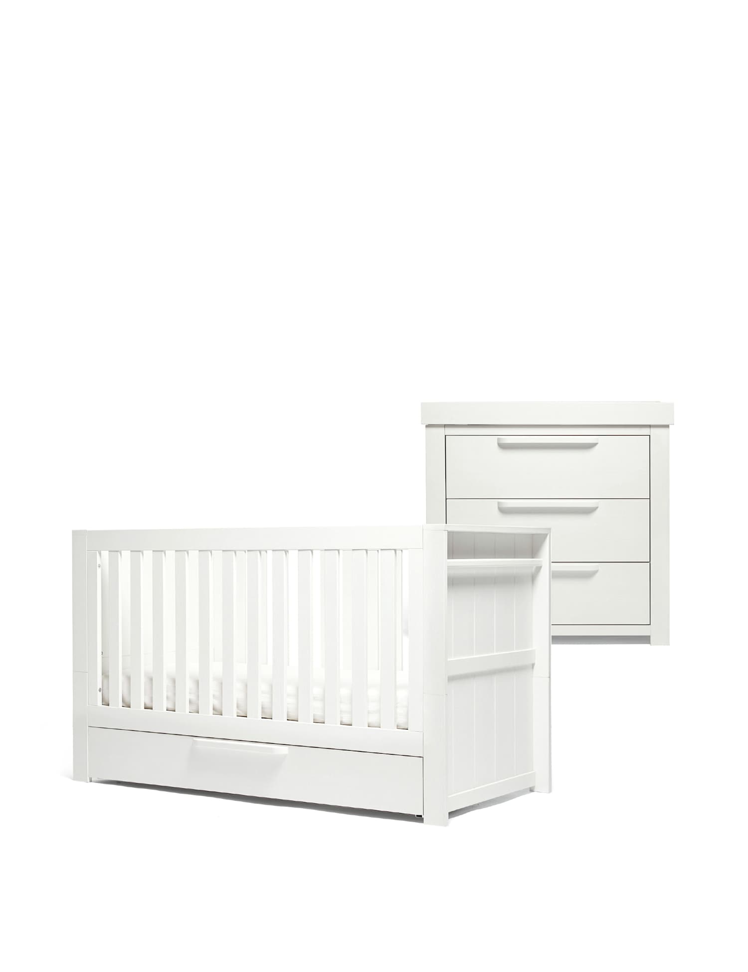 Mamas & Papas Franklin 2 Piece Cotbed Set with Dresser White