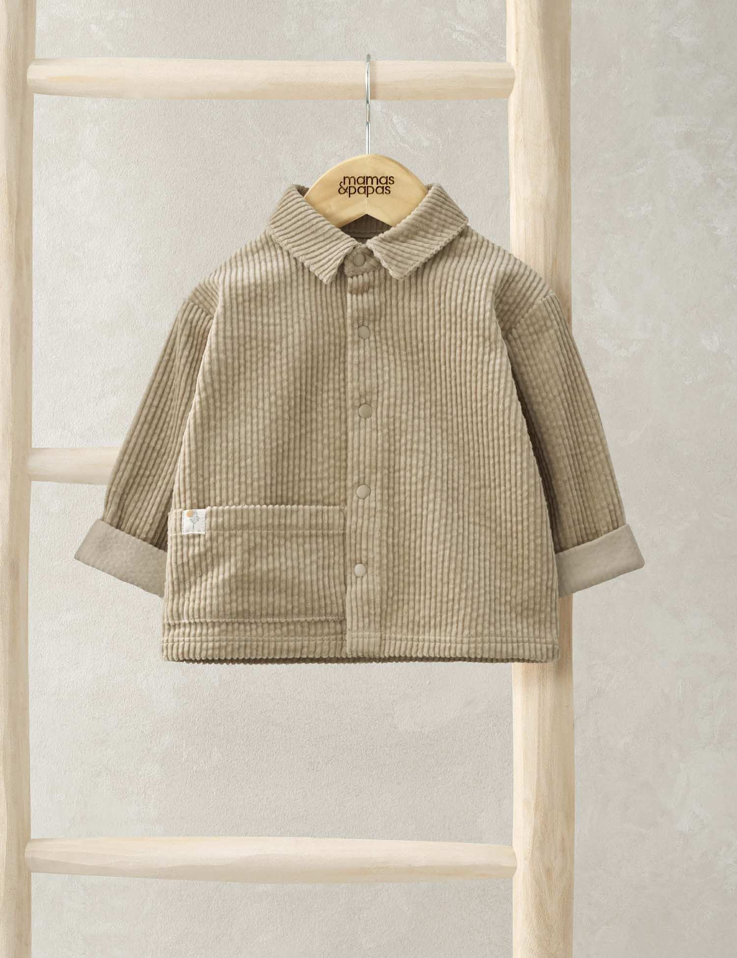 Mamas & Papas Pure Cotton Cord Shacket (3 Mths-3 Yrs) Beige