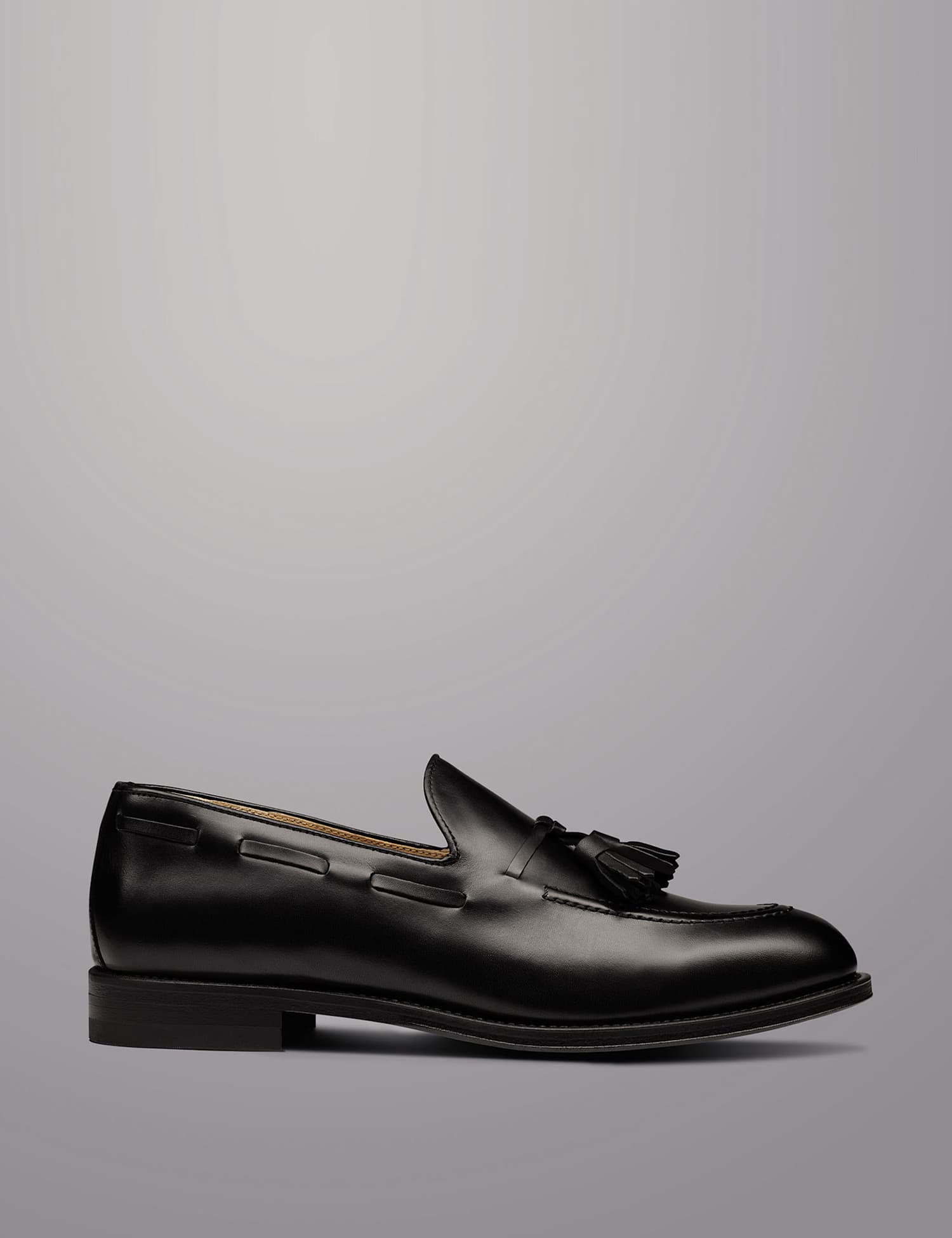 Charles Tyrwhitt Leather Slip-On Loafers Black