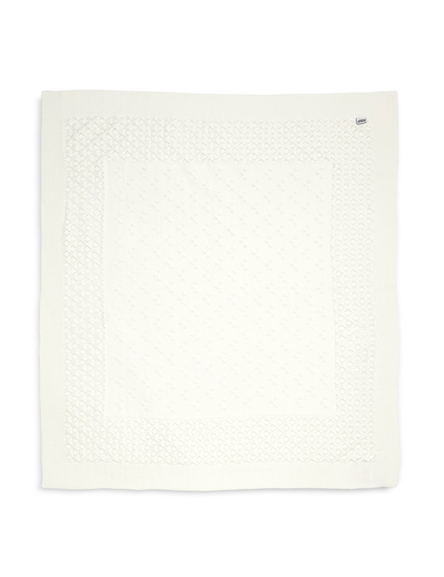 Mamas & Papas Knitted Pointelle Shawl Cream