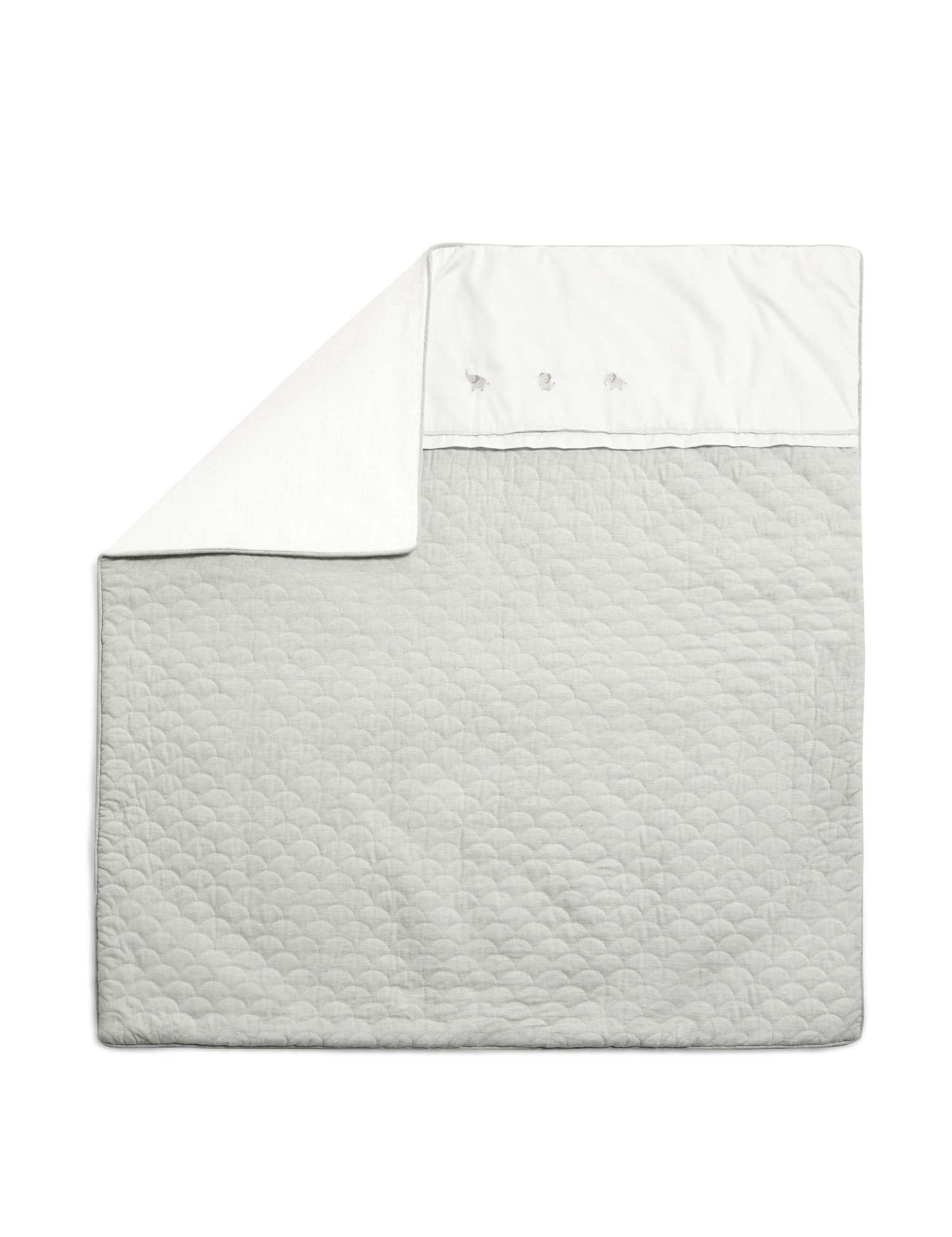 Mamas & Papas Welcome to the World Elephant 2.5 Tog Cotbed Quilt Grey