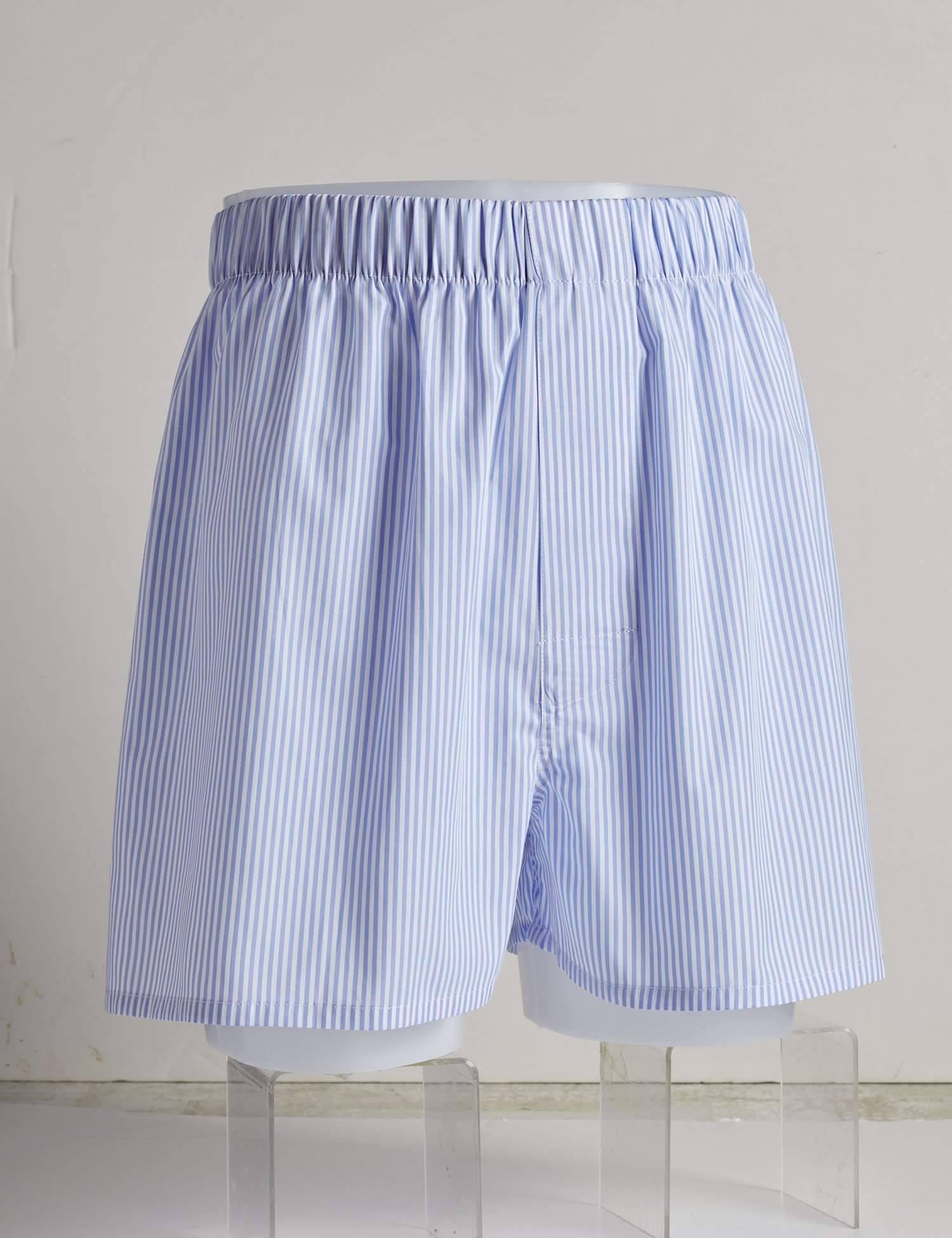 Charles Tyrwhitt Pure Cotton Striped Woven Boxers Blue