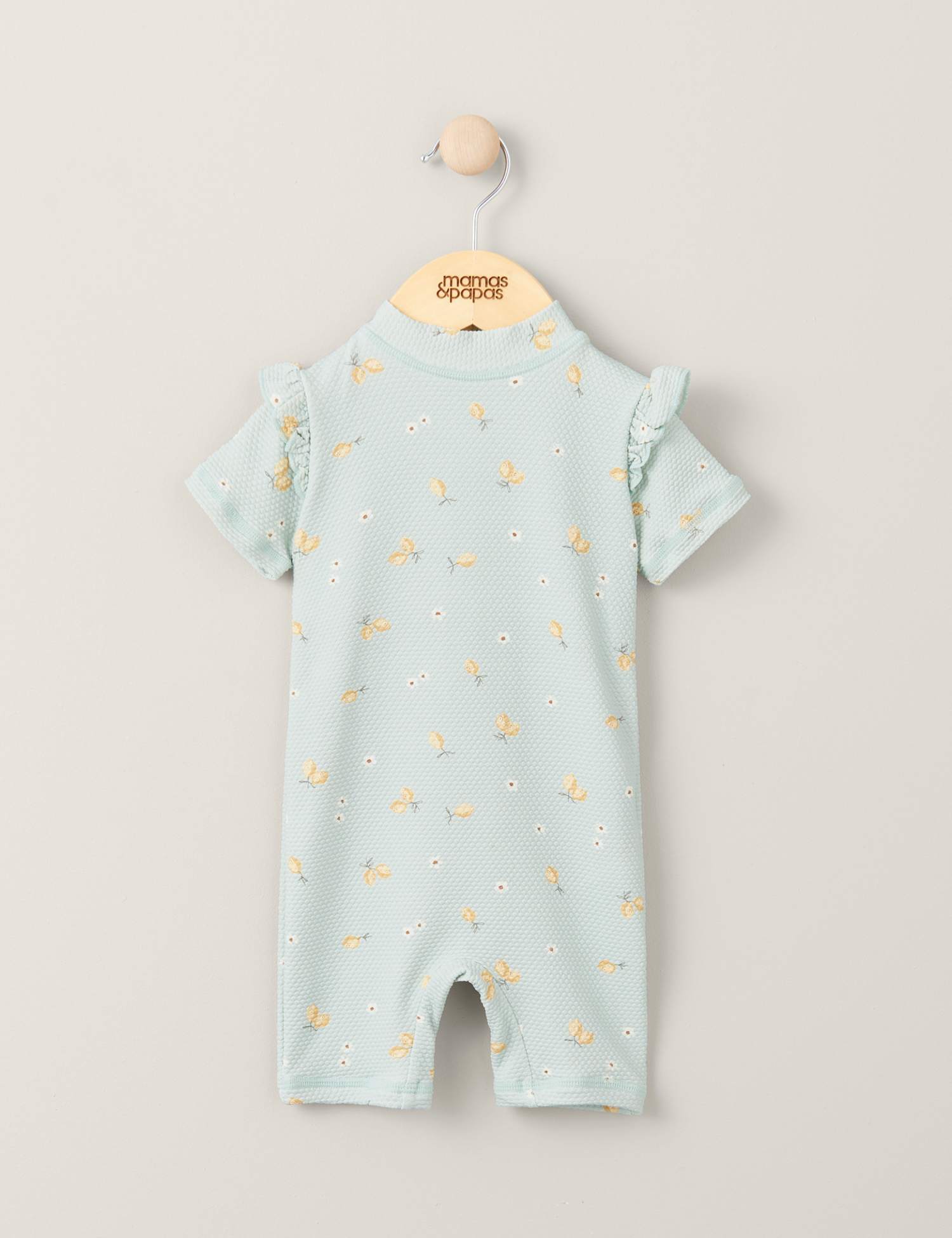 Mamas & Papas Lemon Print Textured Rashsuit (0-3 Yrs) Green