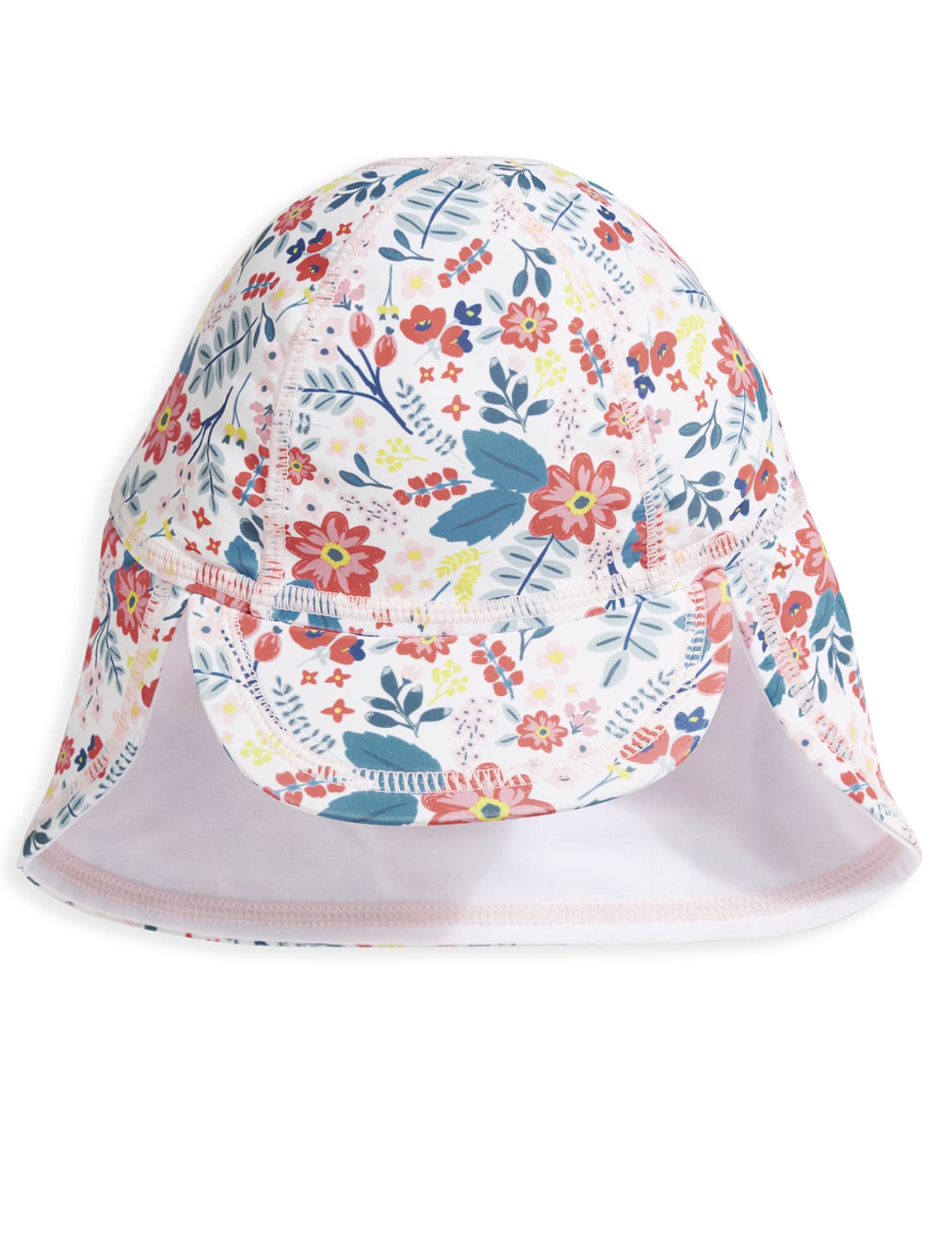 Mamas & Papas Kids' Floral Sun Hat (0-3 Yrs) Pink