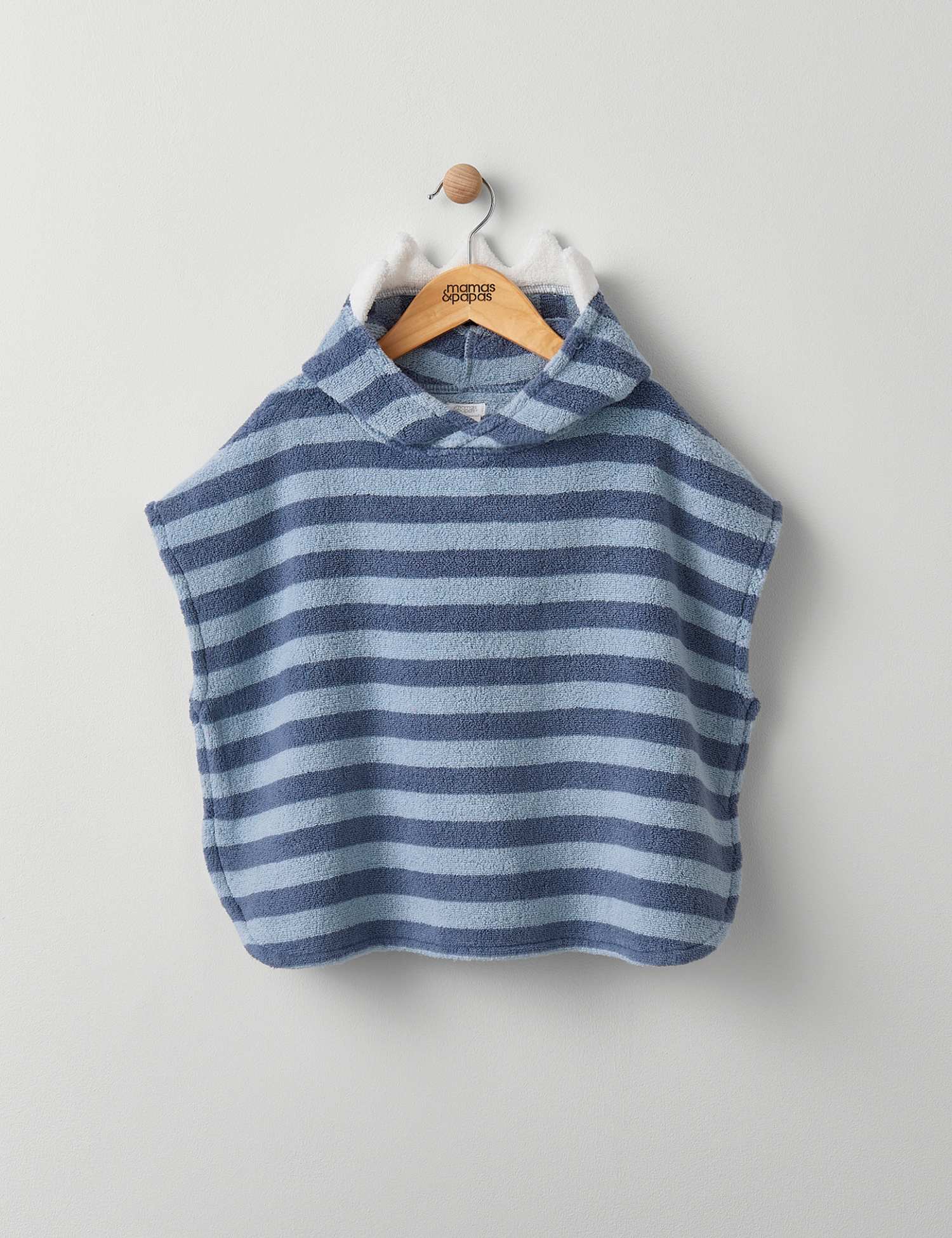 Mamas & Papas Towelling Shark Poncho (3 Mths-3 Yrs) Blue